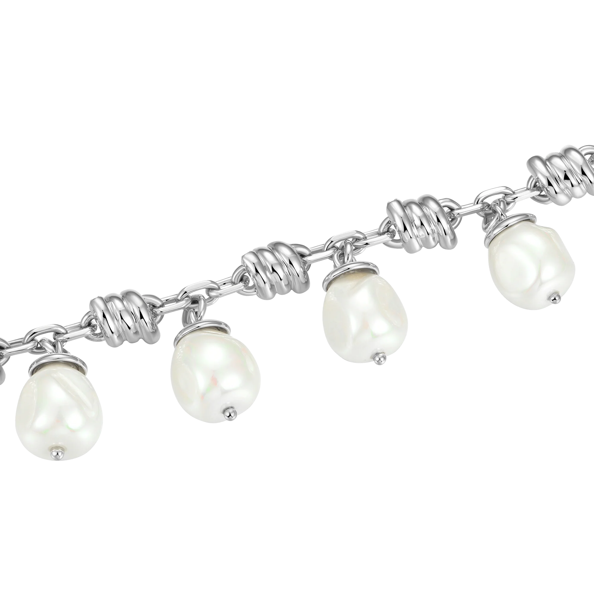 Barbed Wire Pearl Adjustable Bracelet - 8mm - Image 3