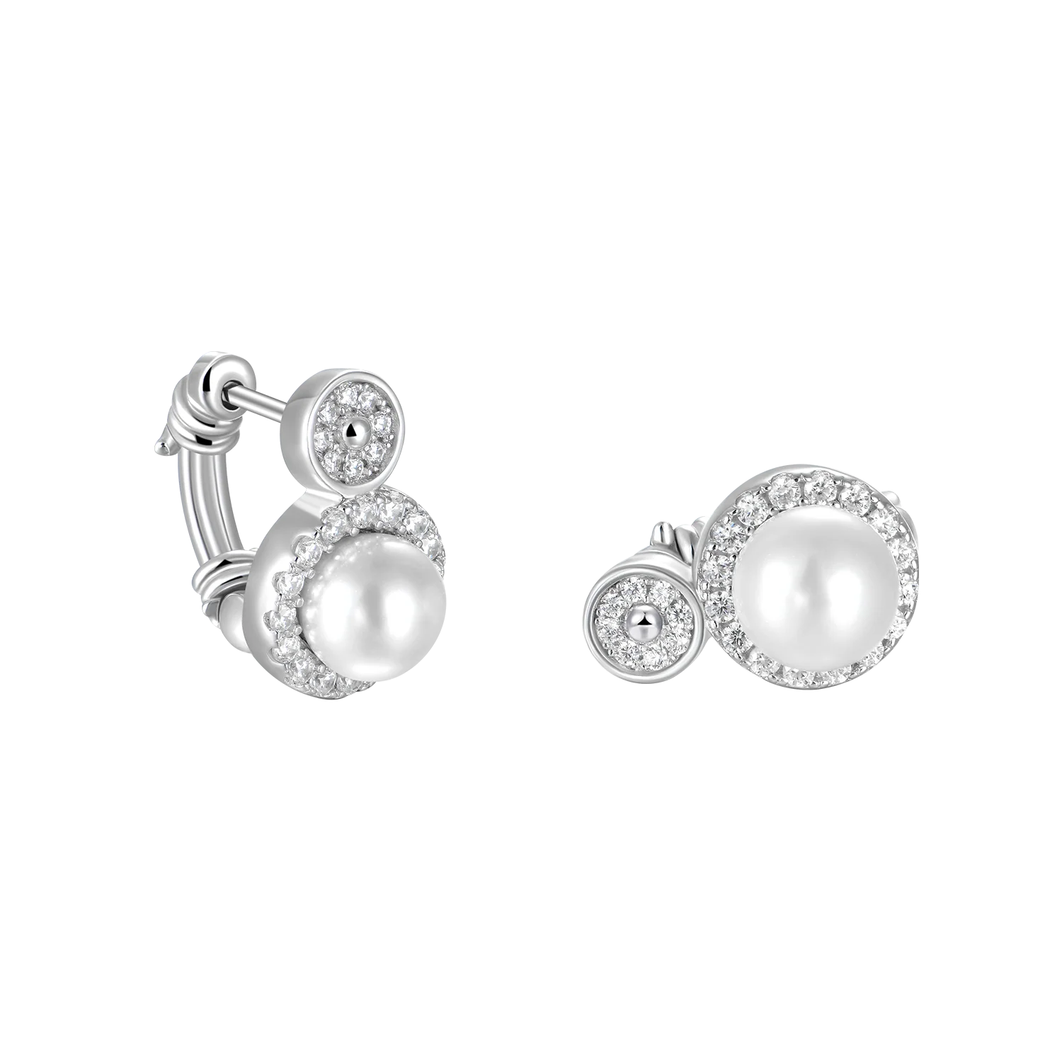 Barbed Wire Pearl Hoop Earring - Single - Image 5