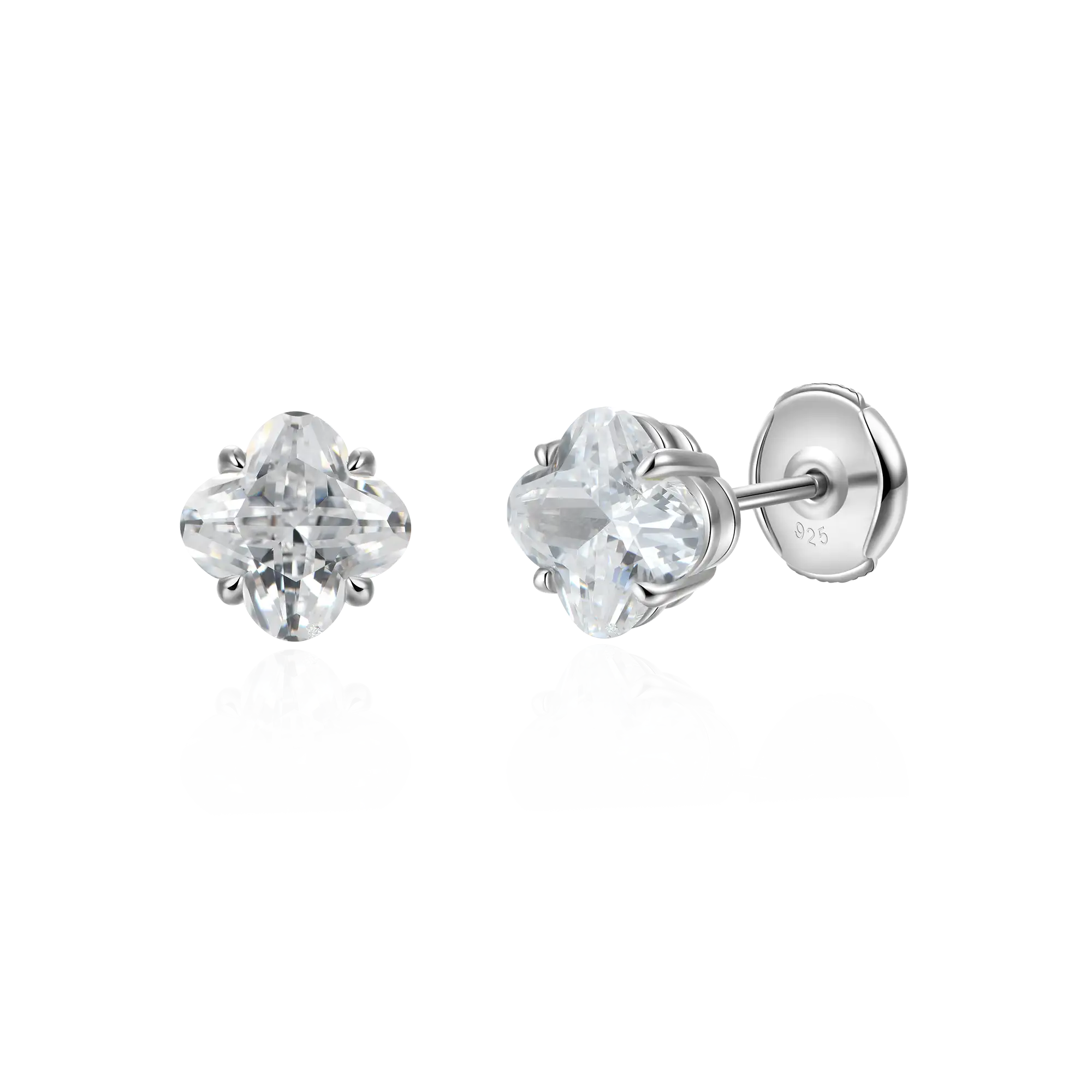 S925 Blossom Cut Stud Earrings