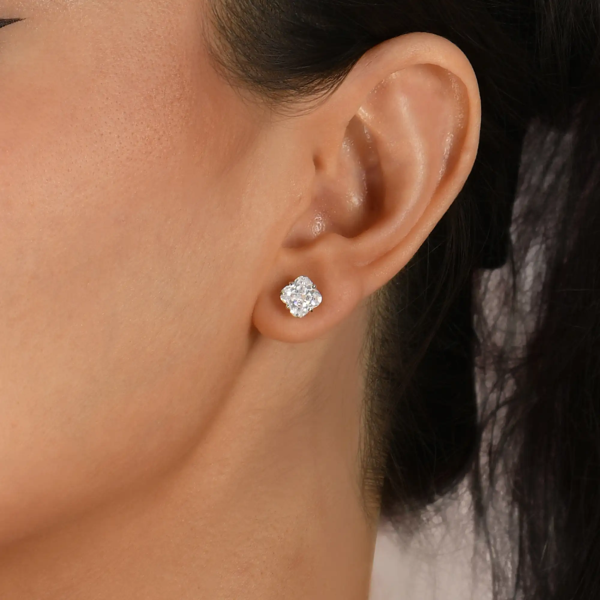 S925 Blossom Cut Stud Earrings - Image 3
