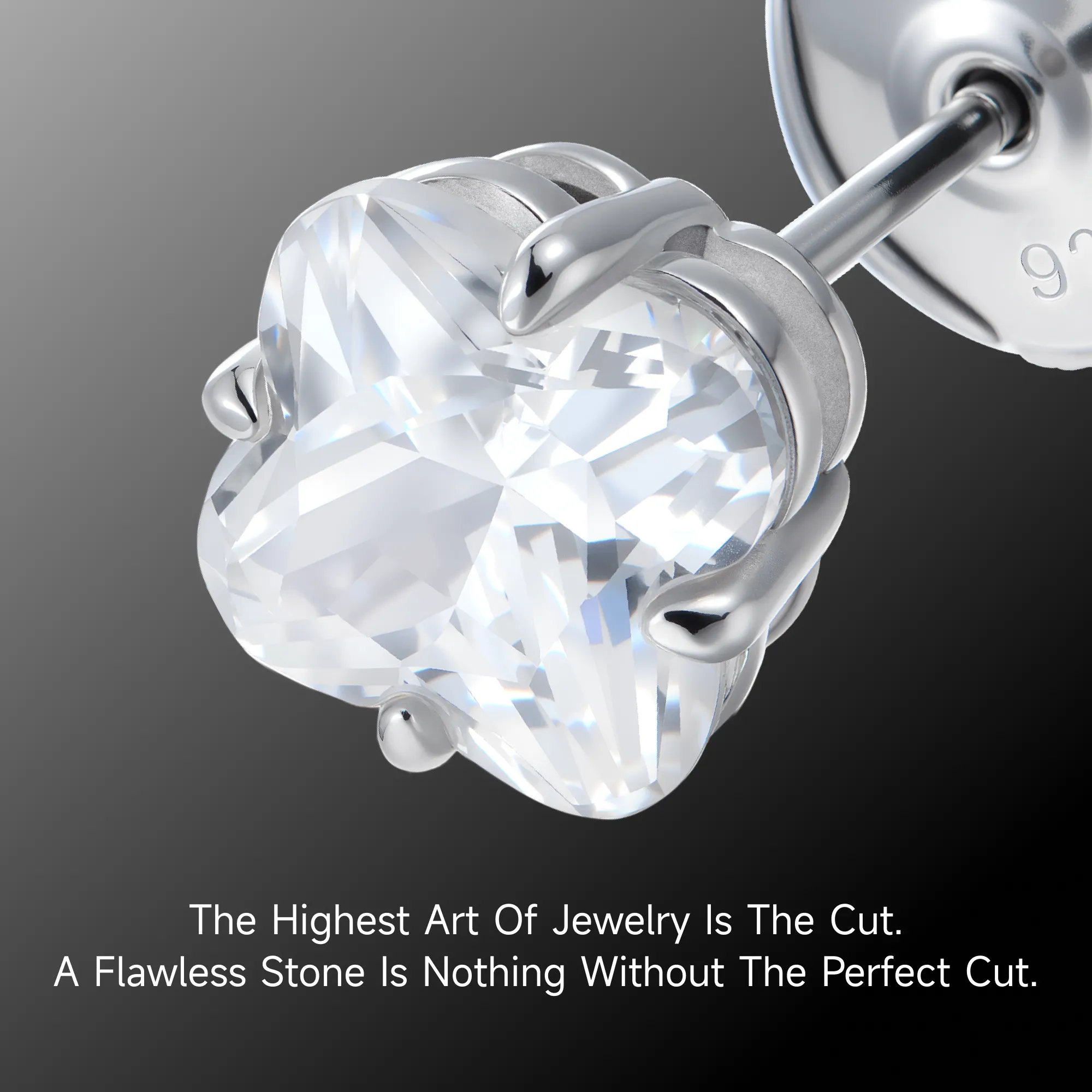 S925 Blossom Cut Stud Earrings - Image 4