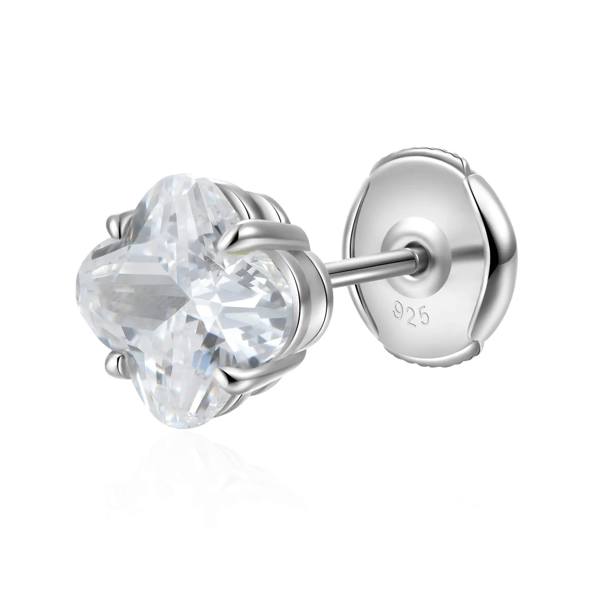 S925 Blossom Cut Stud Earrings - Image 6