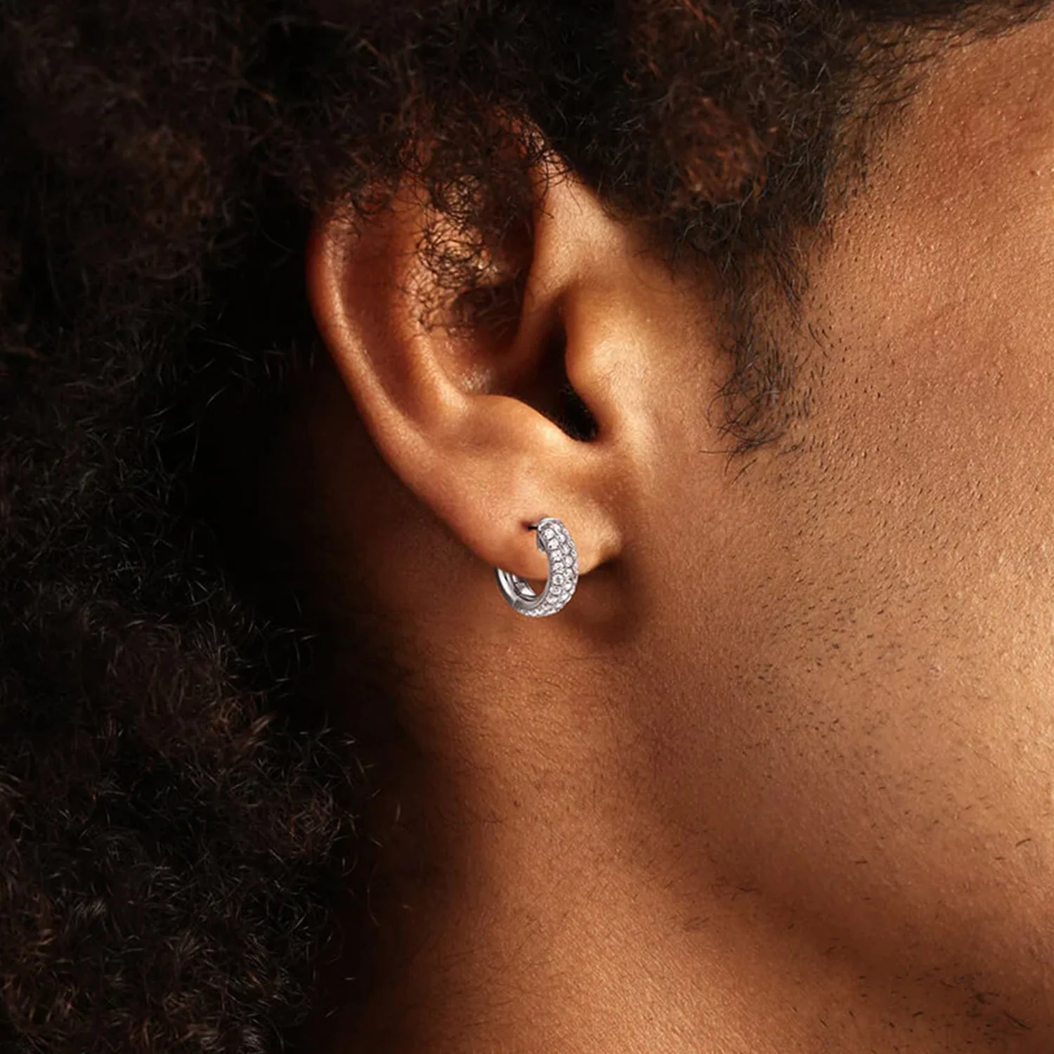 S925 Cluster Hoop Earring - Image 2
