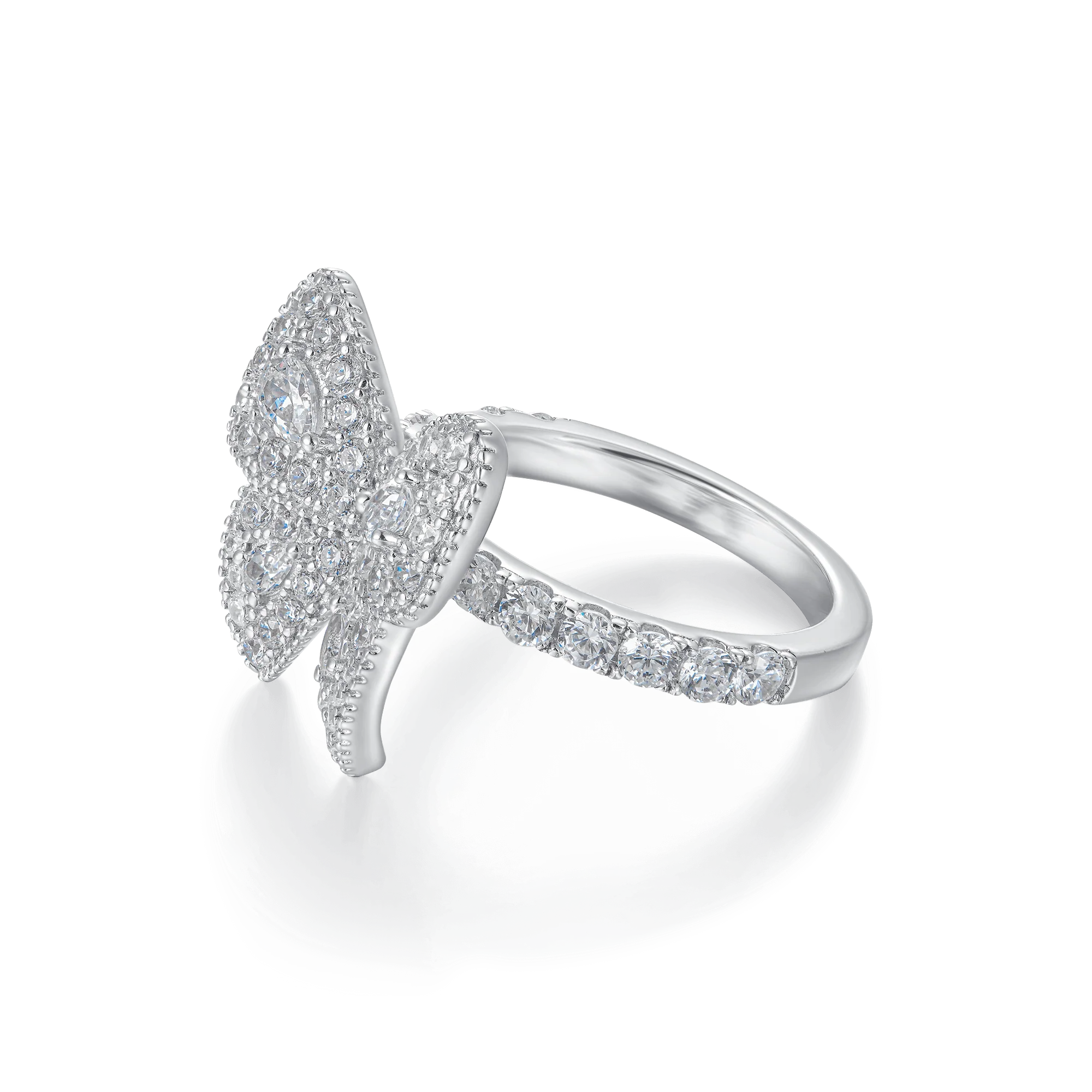 Vivid Clustered Butterfly Engagement Ring - Image 4