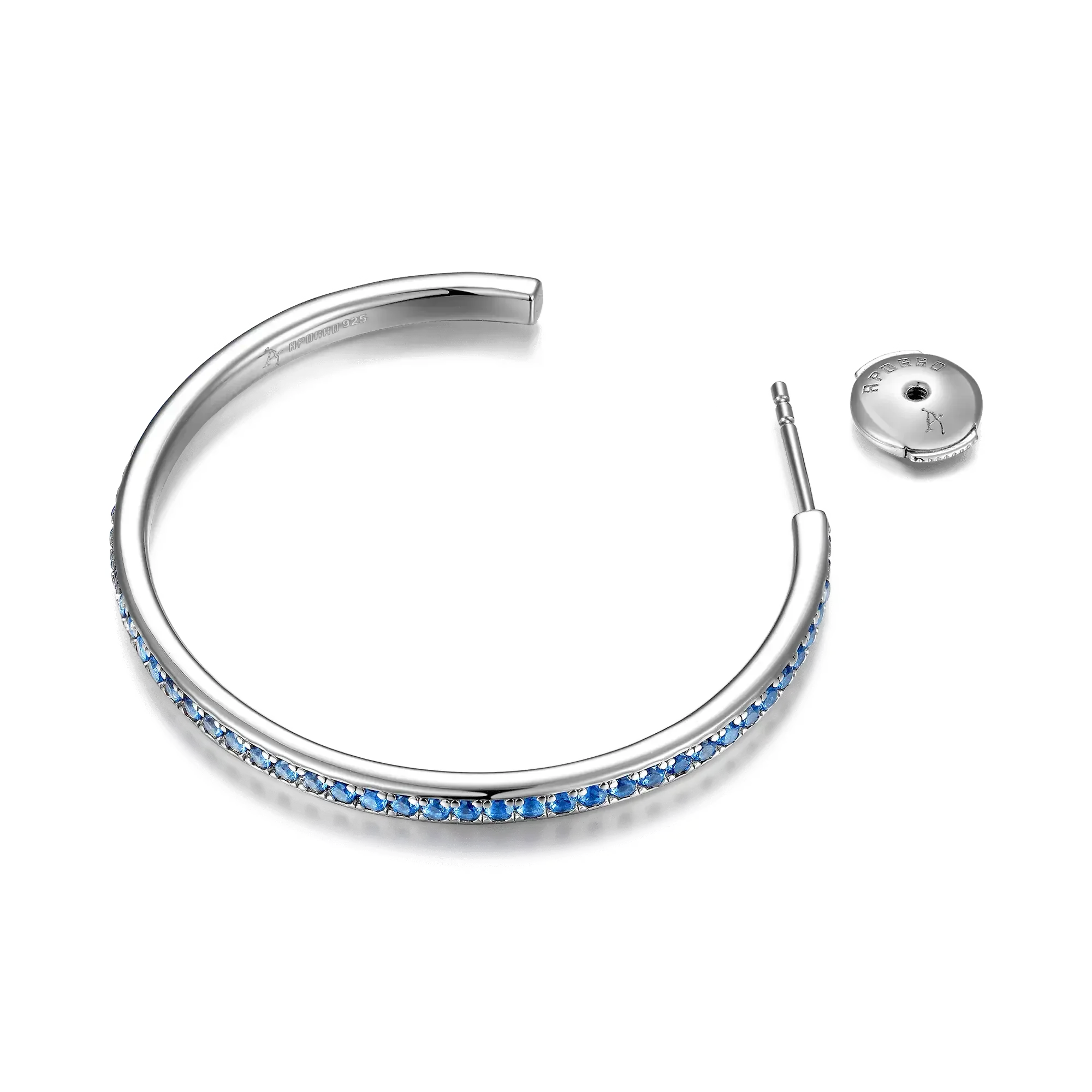 Color Gradient One Row Hoop Earring - Single - Image 4