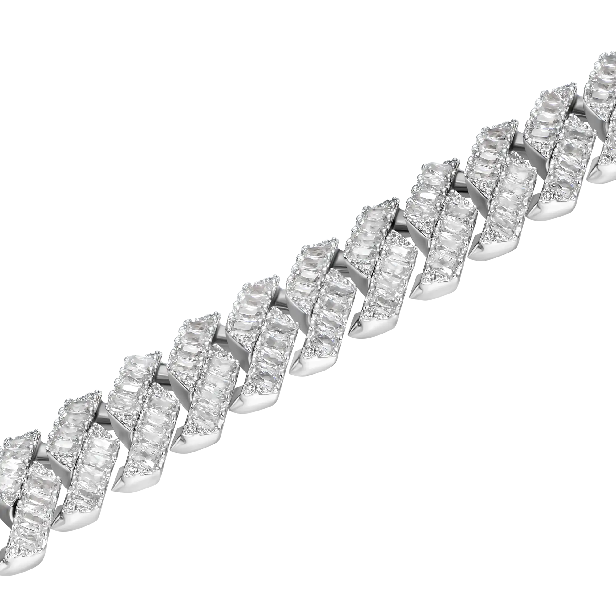 Custom Emerald Cut Prong Bracelet - Image 3