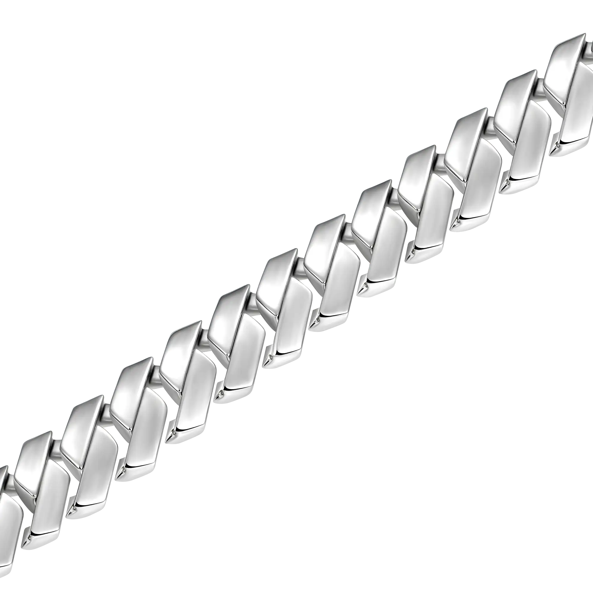 Custom Plain Gold Prong Bracelet - White Gold - Image 3