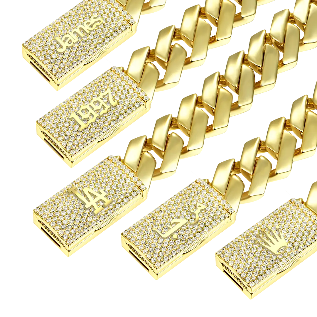 Custom Plain Gold Prong Bracelet - White Gold - Image 5