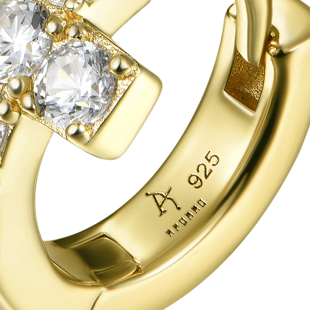 Cross Hoop Earring - Single - Image 10