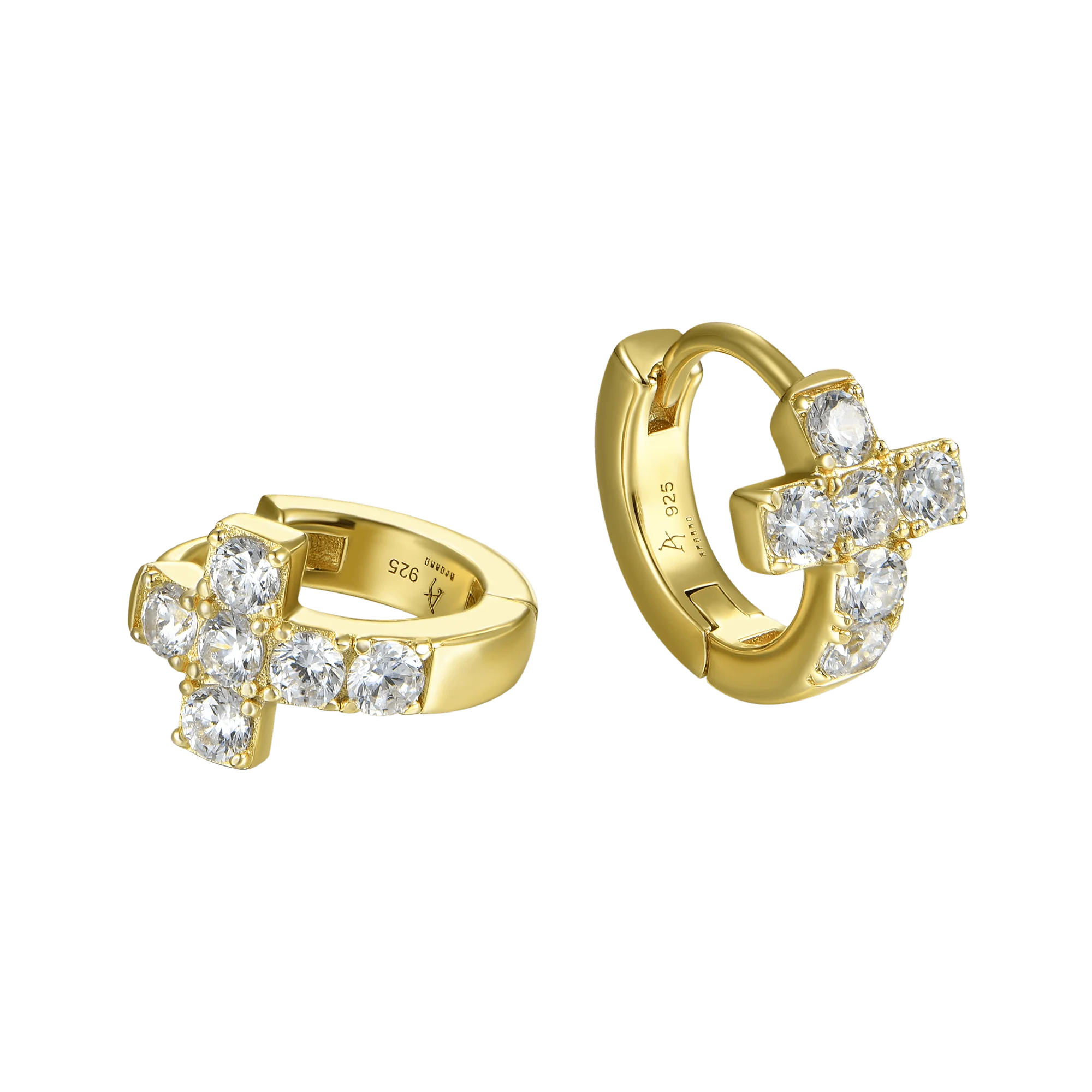 Single Cross Hoop Earring - Image 11