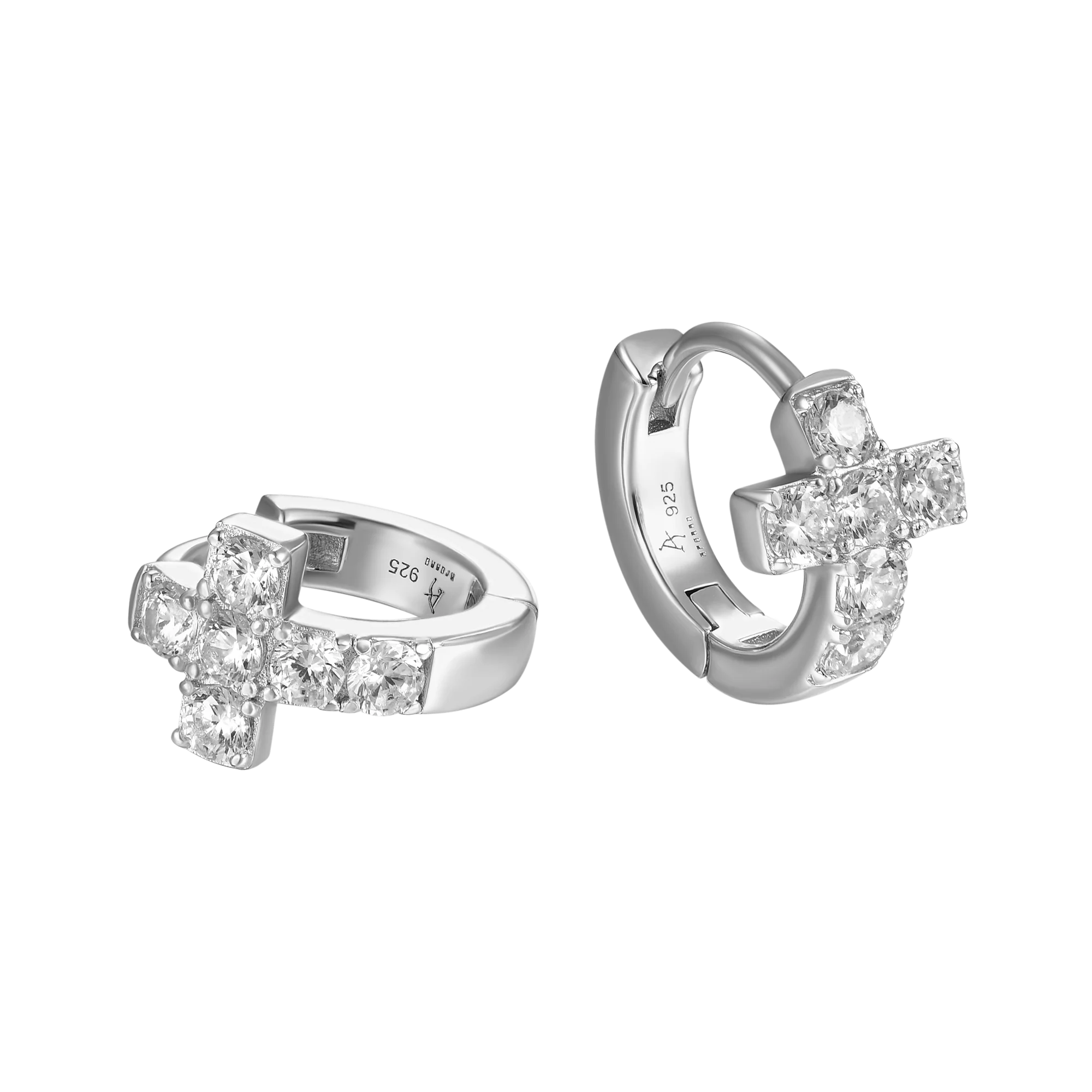 Single Cross Hoop Earring - Image 6