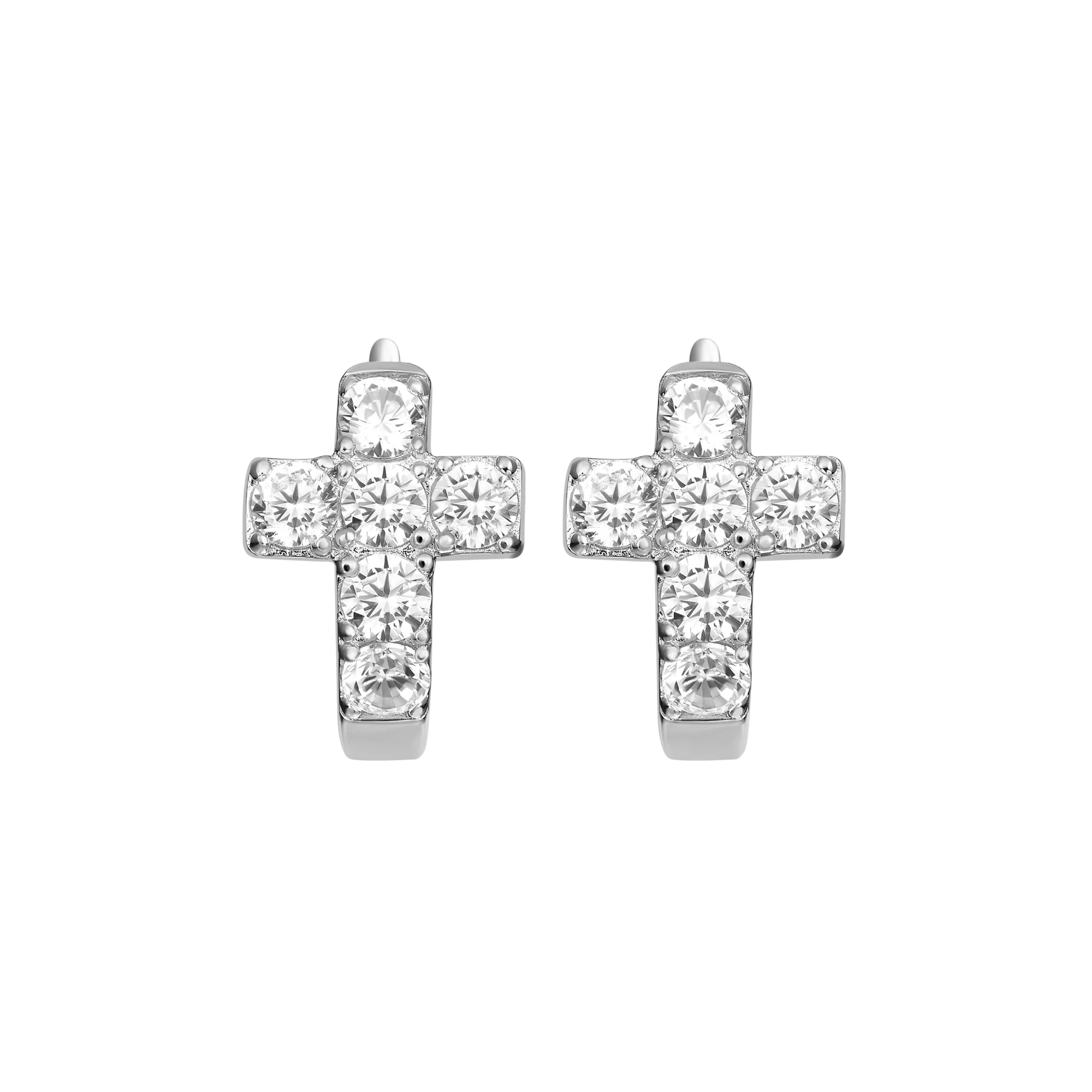 Single Cross Hoop Earring - Image 7