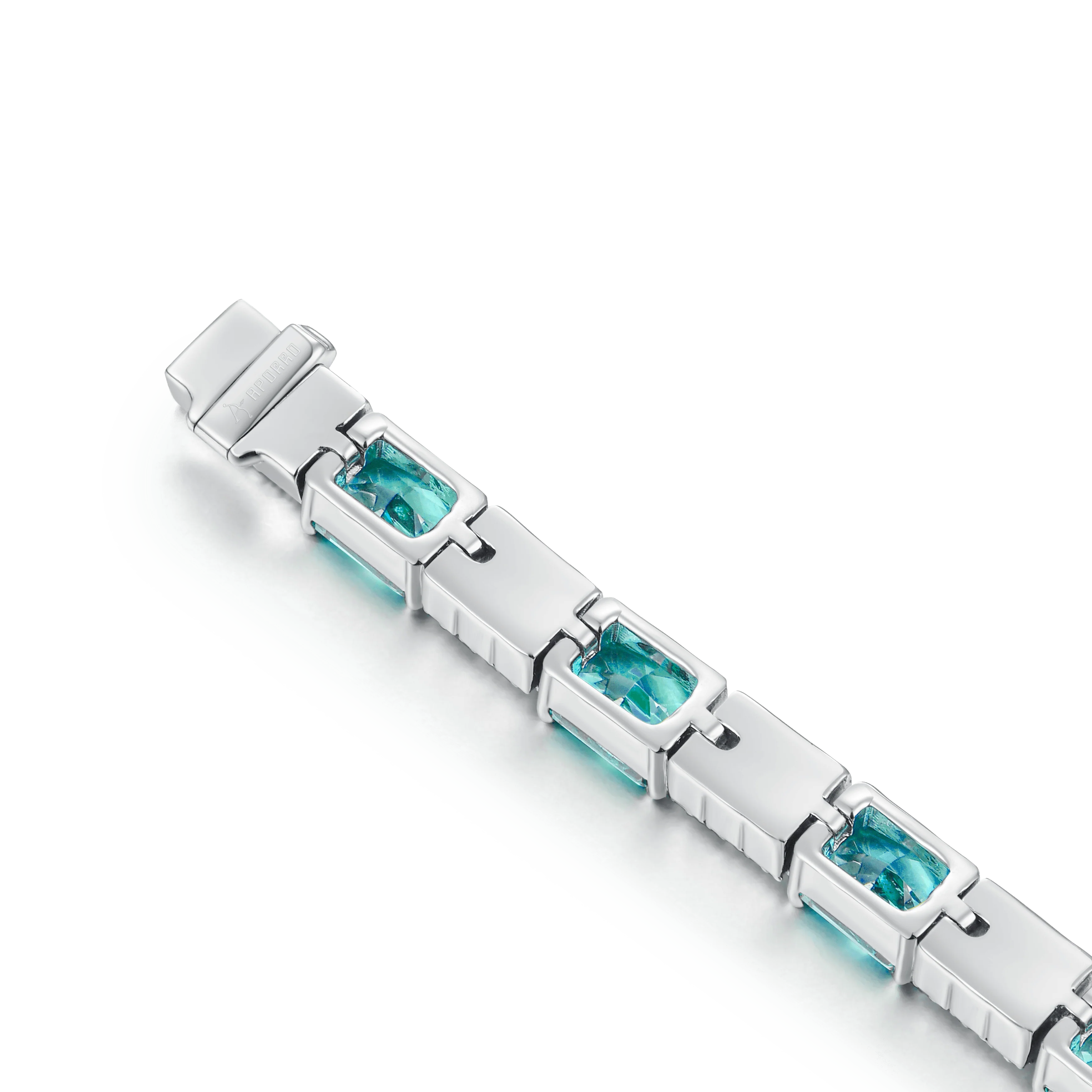 Crushed Ice Circulation Tennis Bracelet - Blue Gray - Image 3