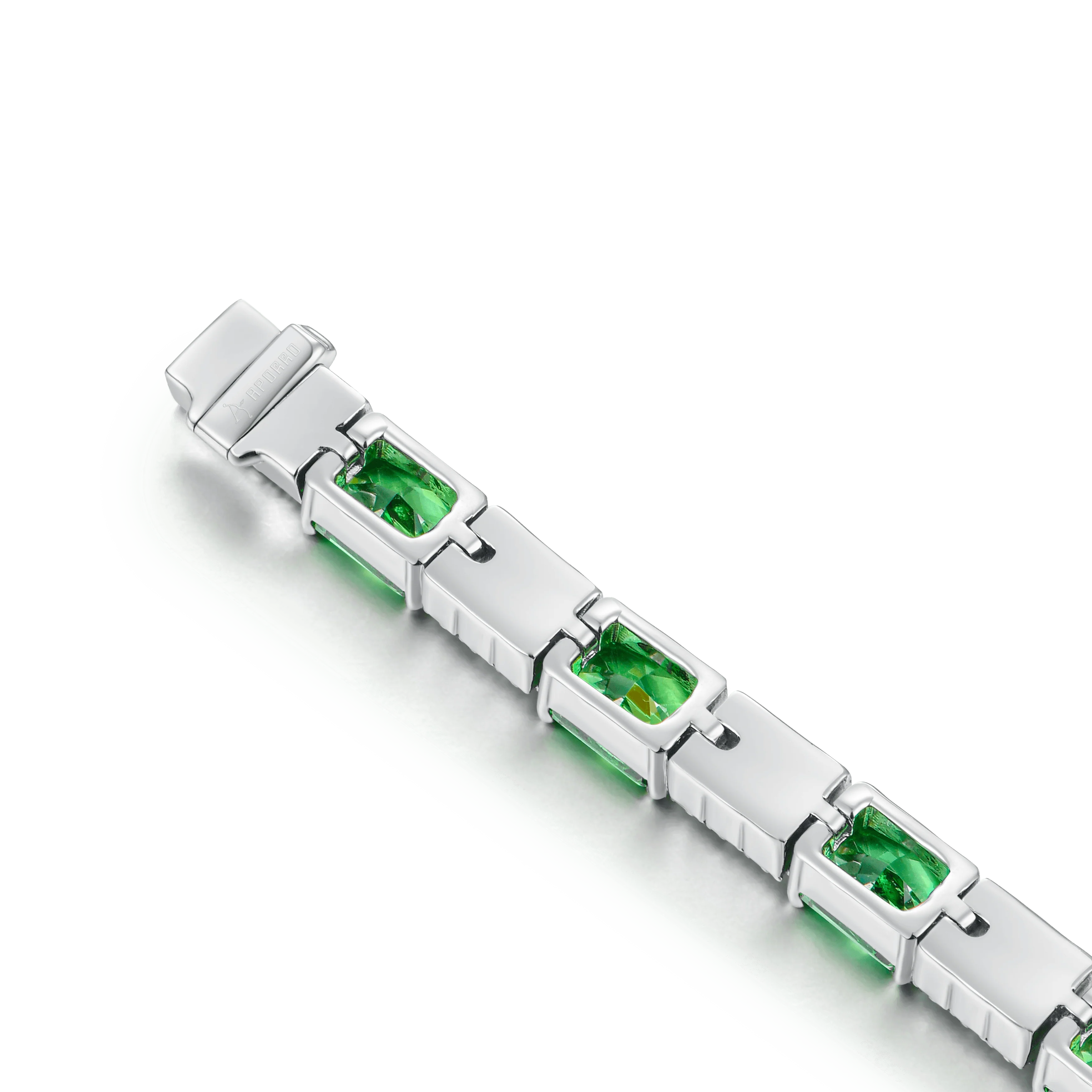 Crushed Ice Circulation Tennis Bracelet - Fancy Green - Image 4