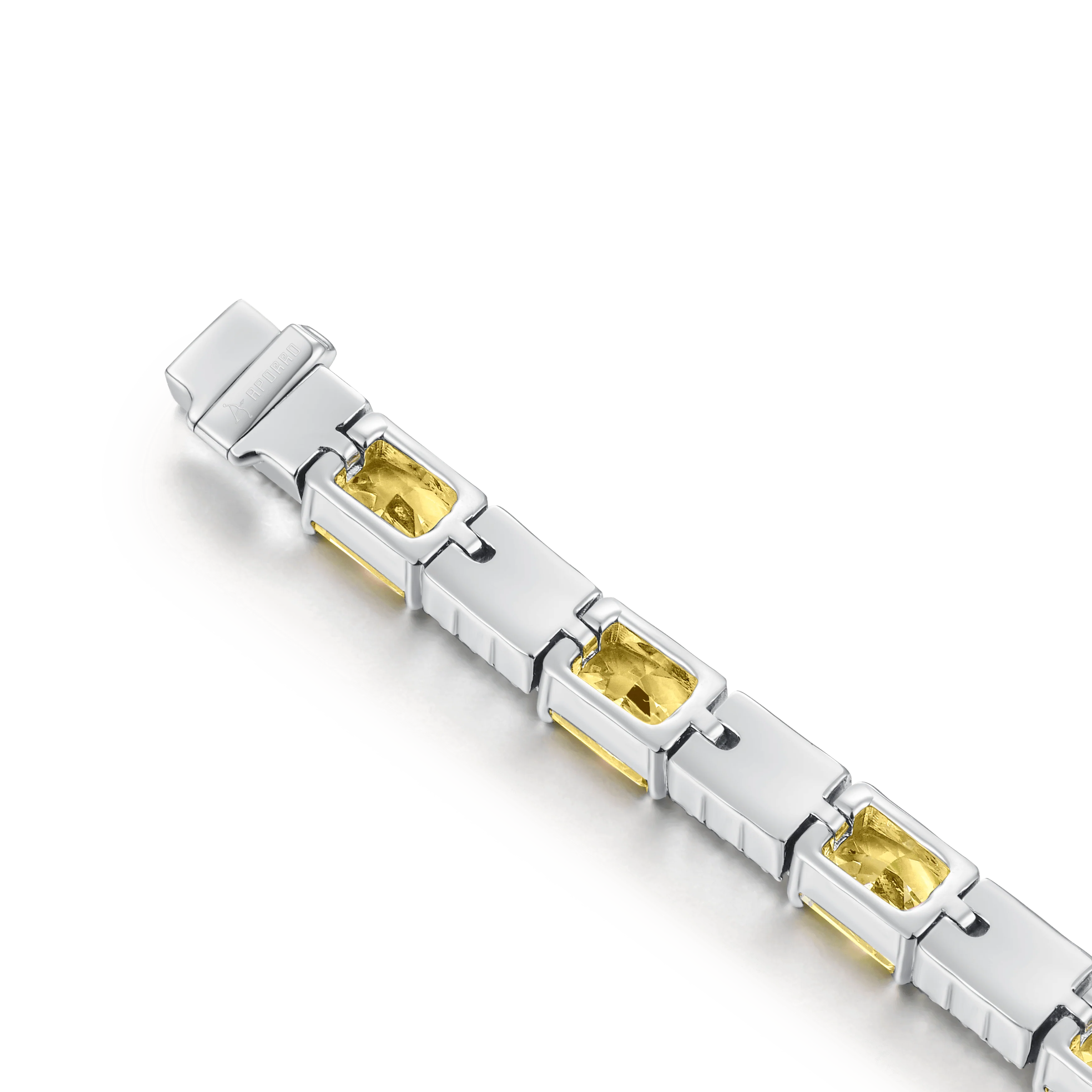 Crushed Ice Circulation Tennis Bracelet - Fancy Yellow - Image 4