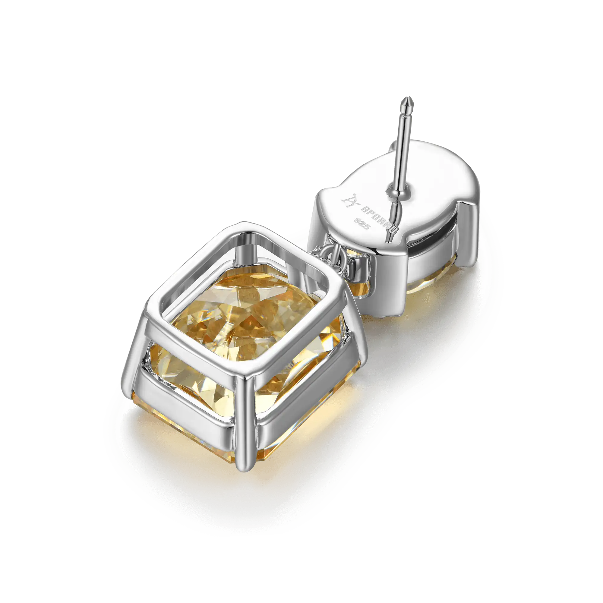 Crushed Ice Emerald Cut Drop Earring - Single - Image 15