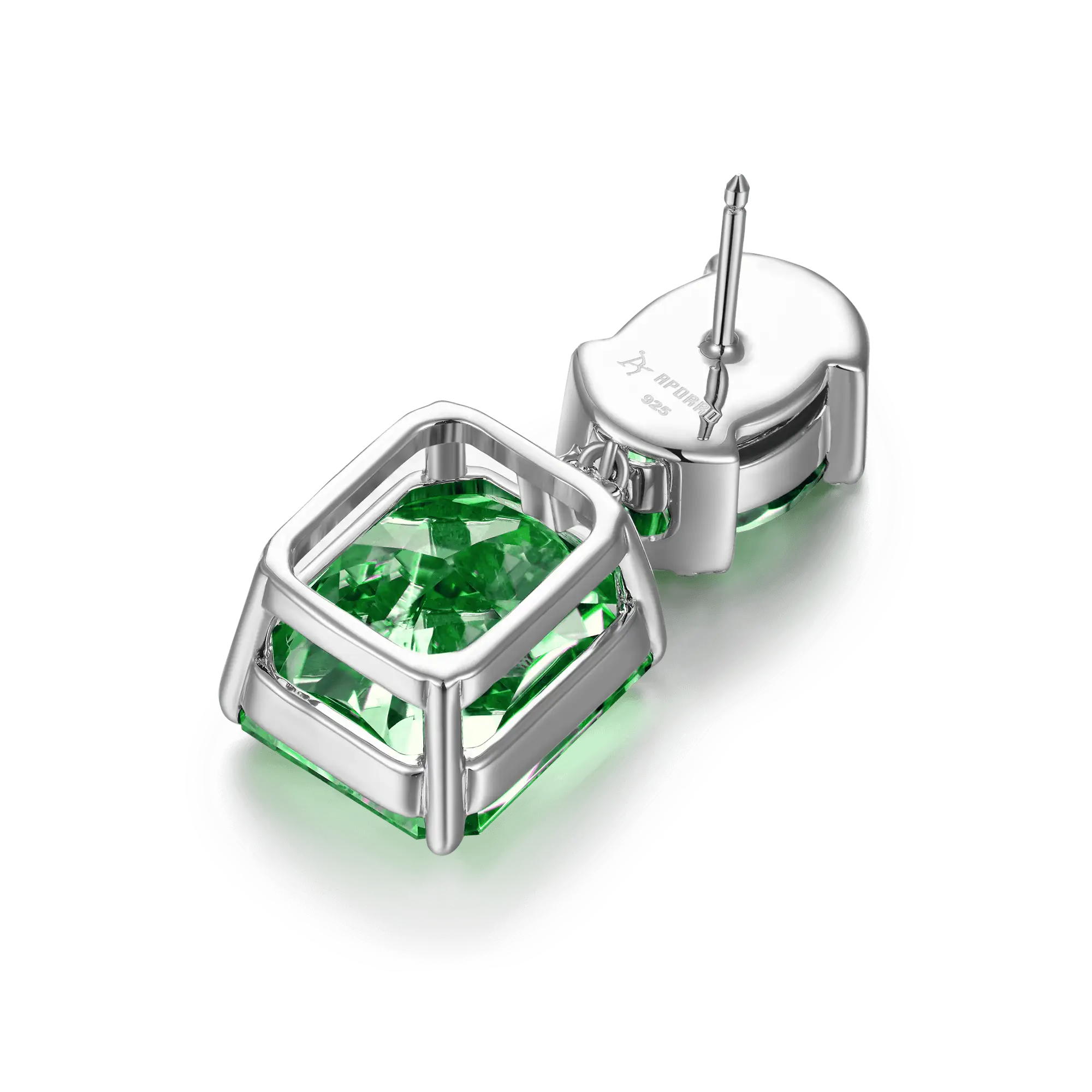 Crushed Ice Emerald Cut Drop Earring - Single - Image 20