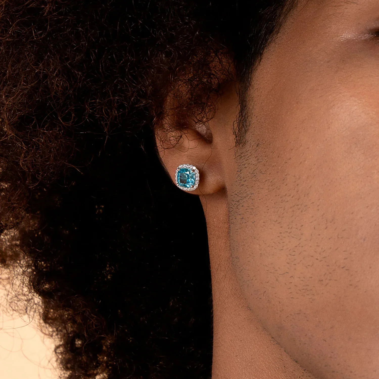 S925 Crushed Ice Stud Earring - Image 8
