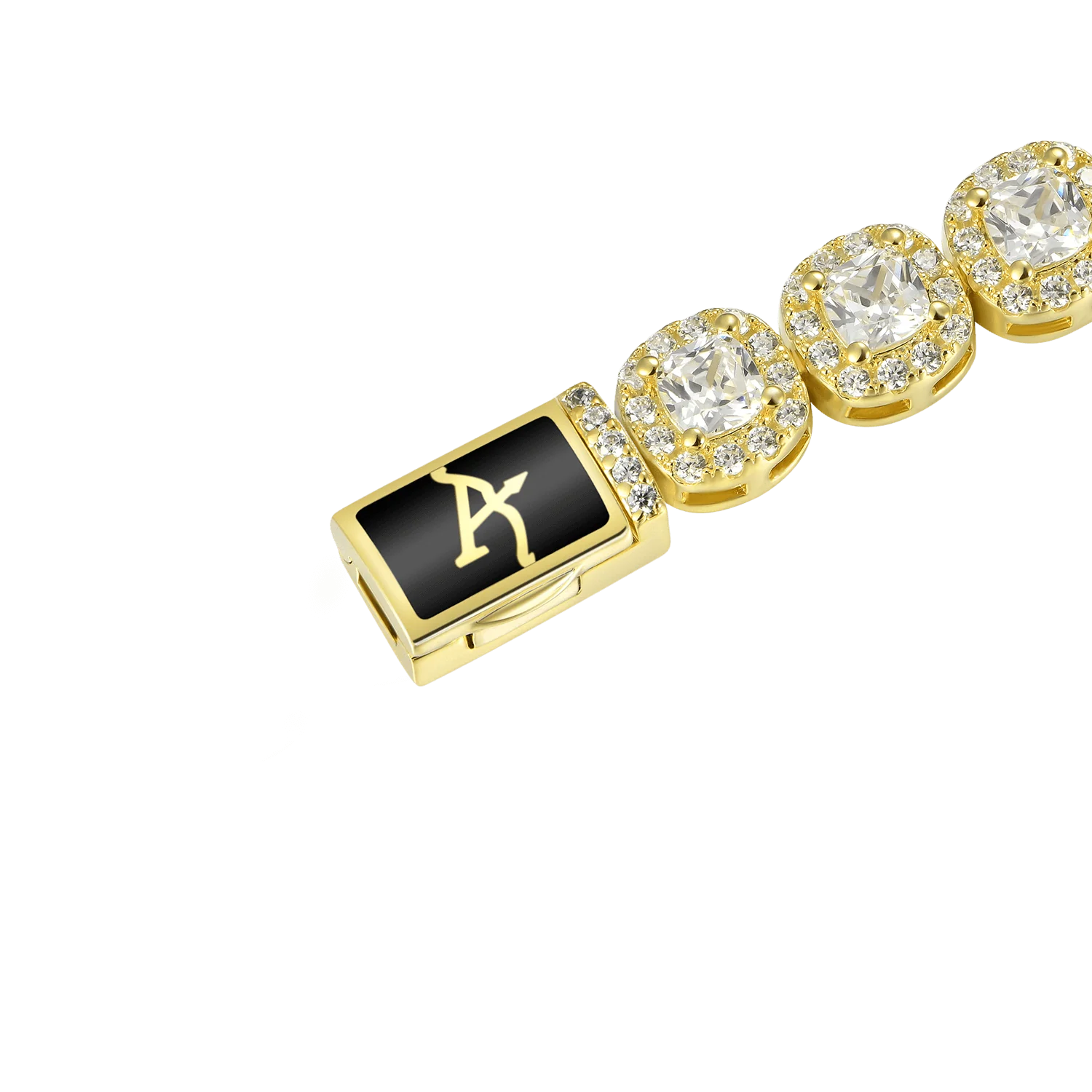 Cushion-Cut Clustered Tennis Bracelet - 7mm - Image 11