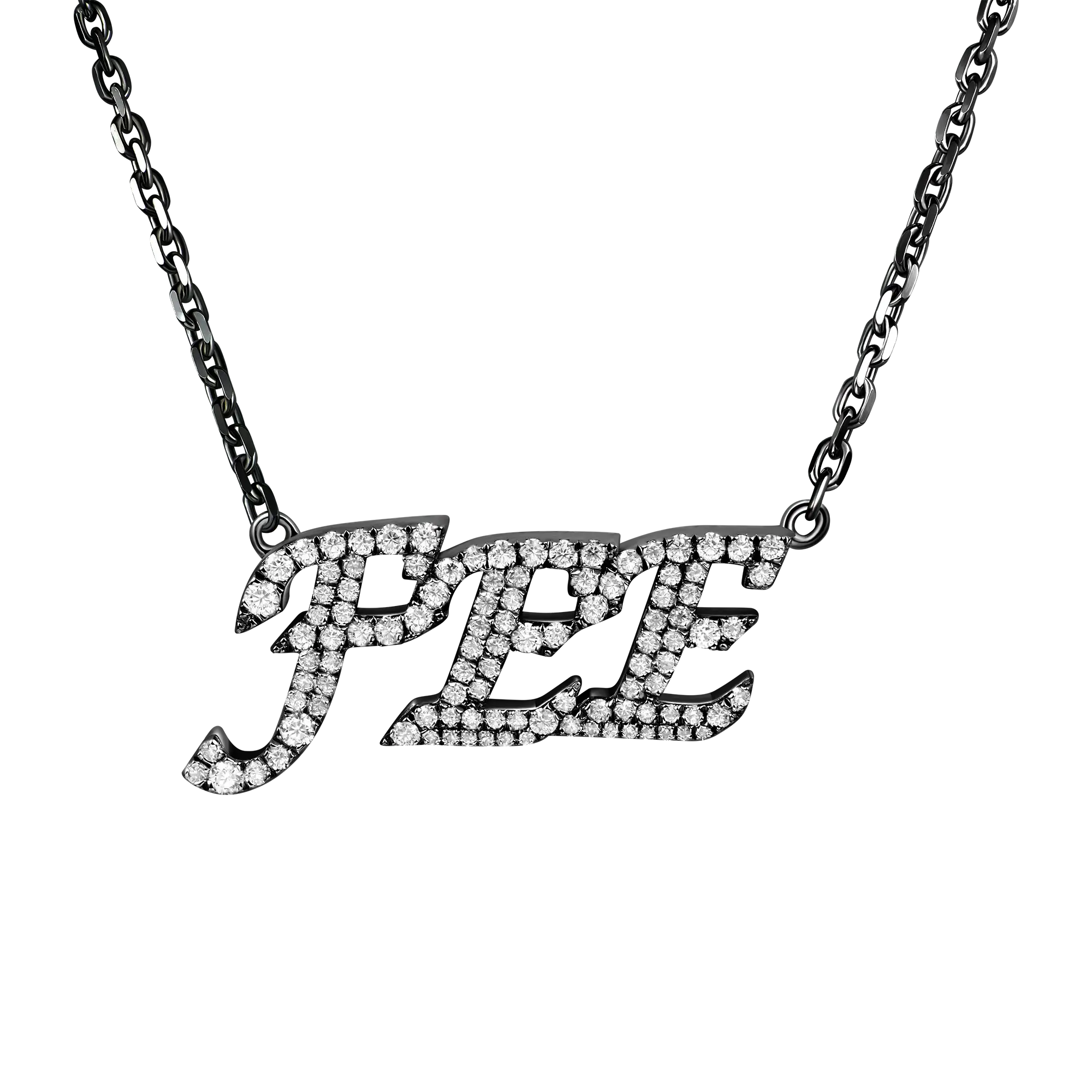 Custom 14k Gold Moissanite Cursive Letter Name Necklace - Image 12