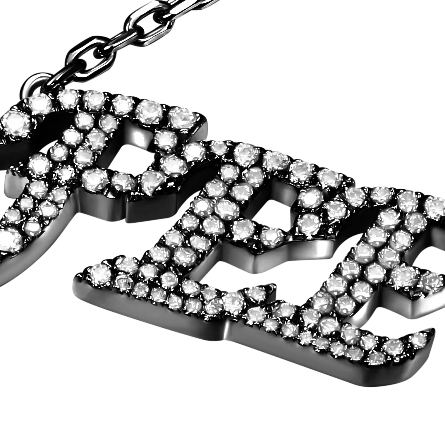 Custom 14k Gold Moissanite Cursive Letter Name Necklace - Image 13