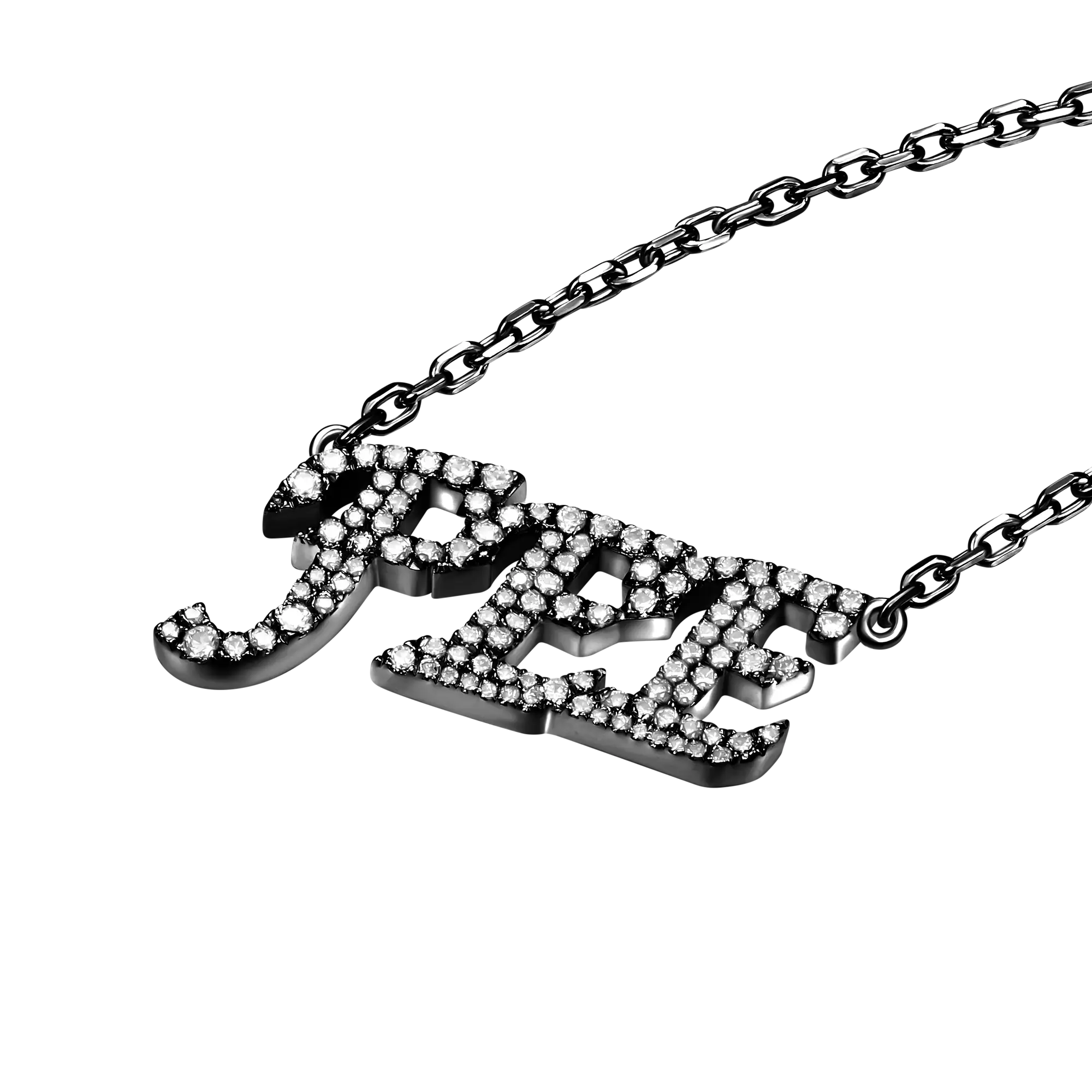 Custom 14k Gold Moissanite Cursive Letter Name Necklace - Image 15