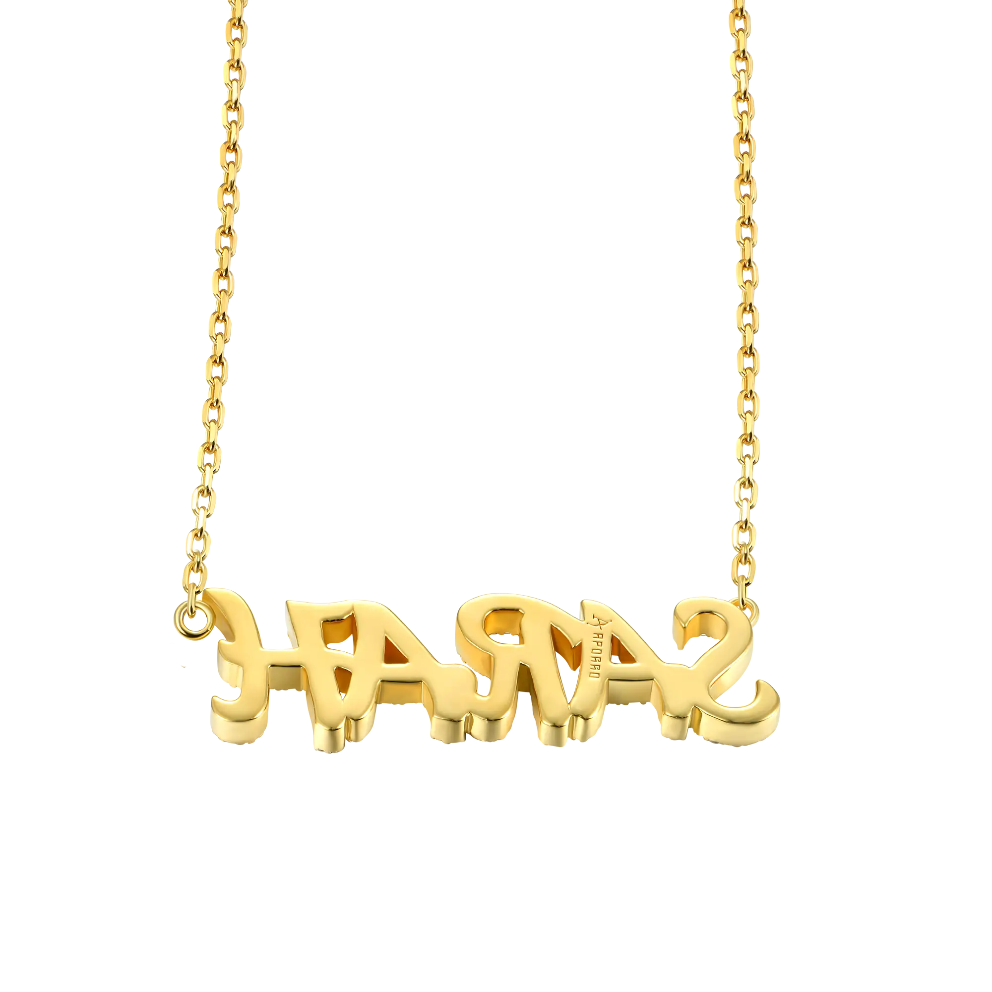 Custom 14k Gold Moissanite Cursive Letter Name Necklace - Image 6