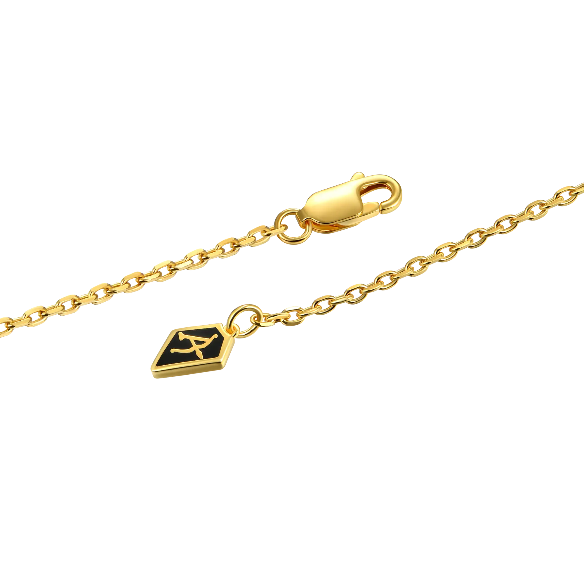 Custom 14k Gold Moissanite Cursive Letter Name Necklace - Image 7