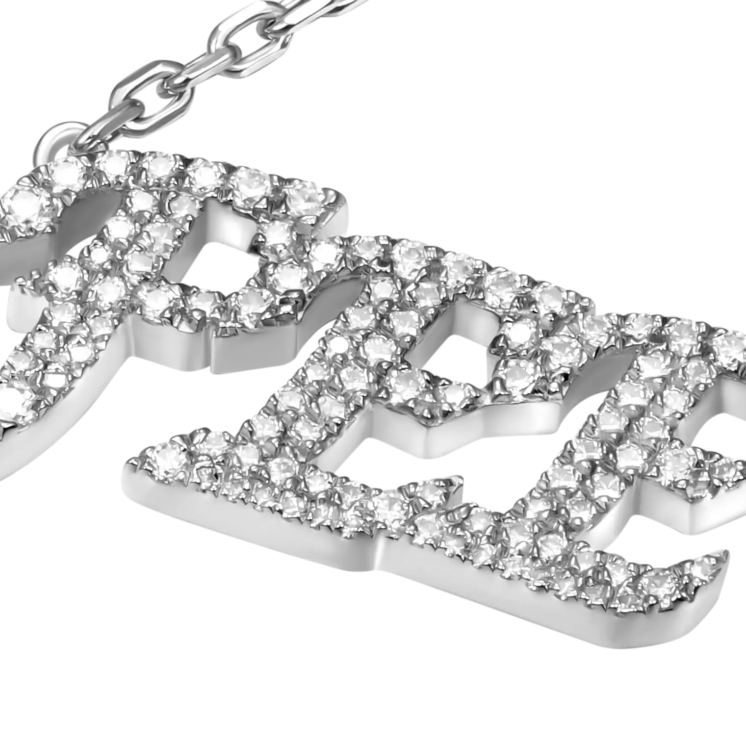 Custom 14k Gold Moissanite Cursive Letter Name Necklace - Image 9