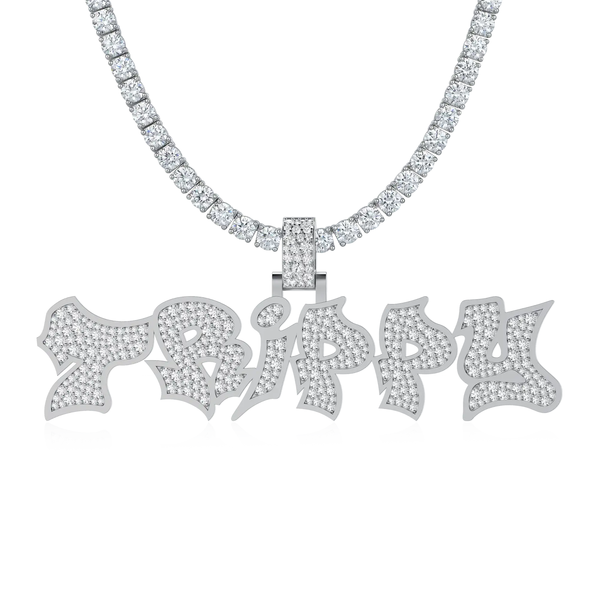 Custom Graffiti Font Letter Pendant - 20mm - Image 10