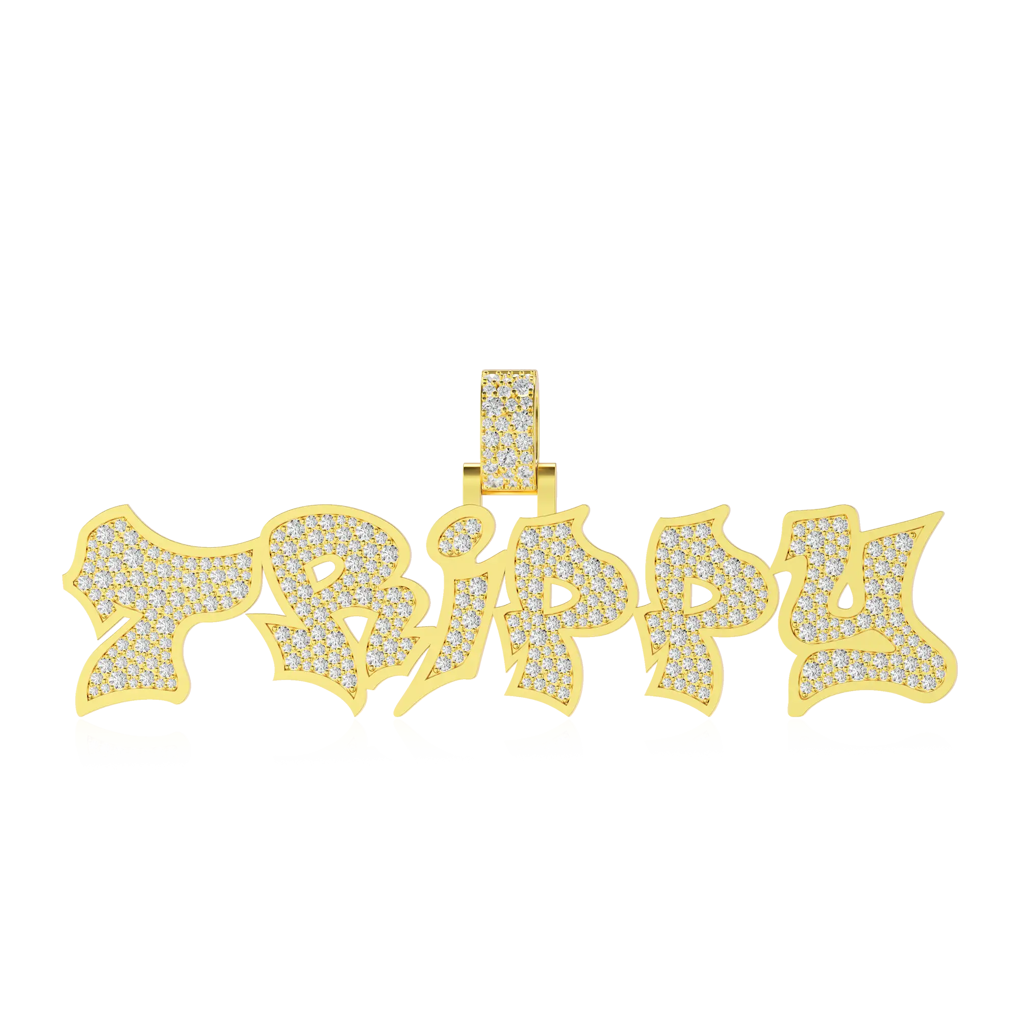 Custom Graffiti Font Letter Pendant - 20mm - Image 3