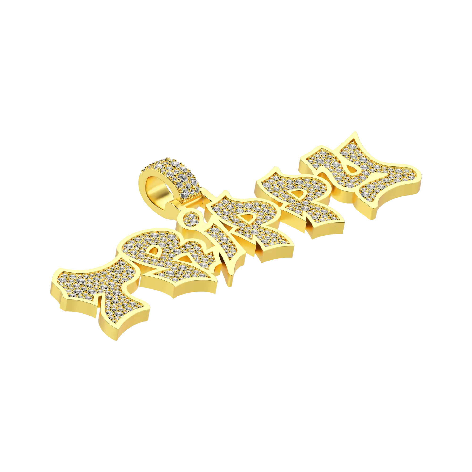 Custom Graffiti Font Letter Pendant - 20mm - Image 4
