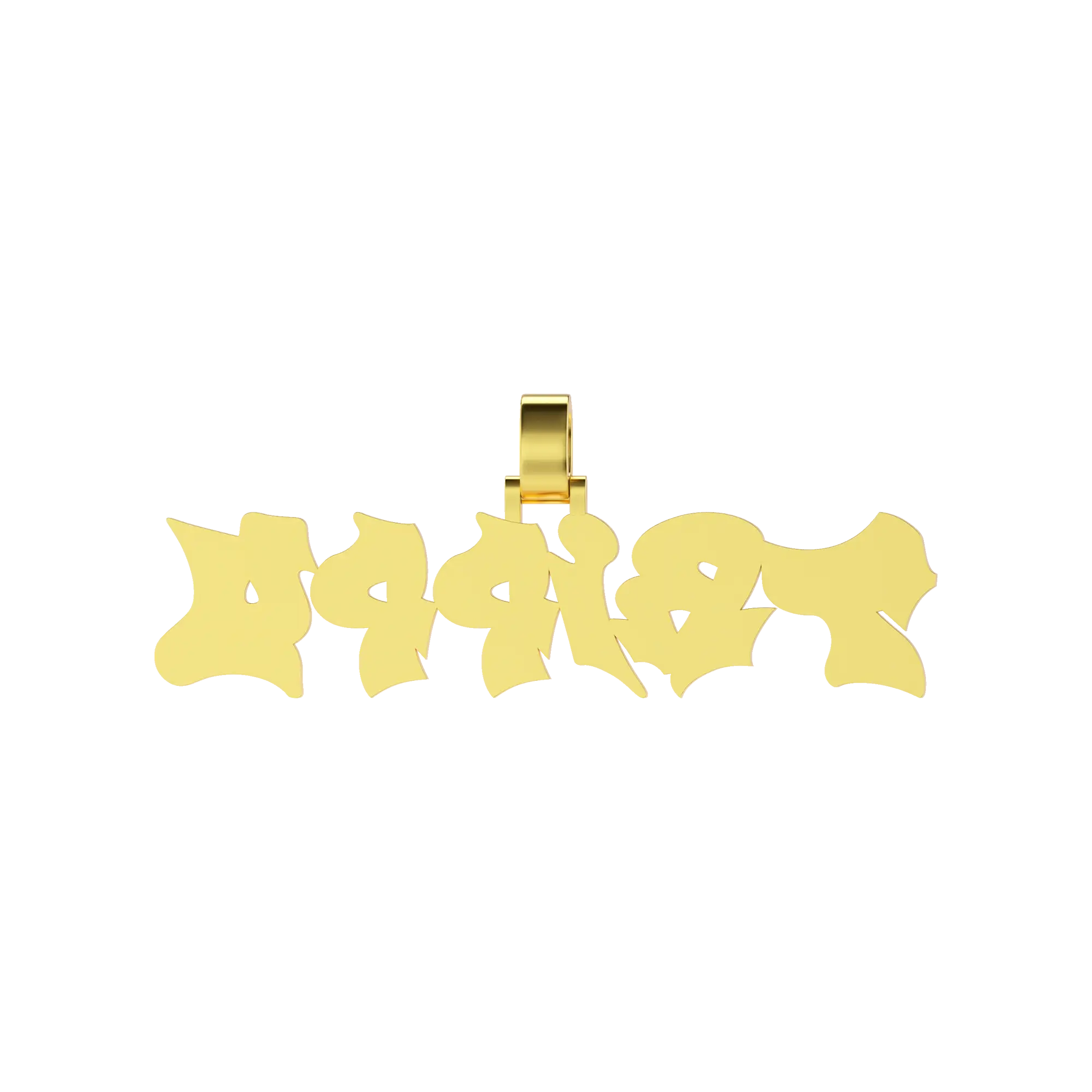 Custom Graffiti Font Letter Pendant - 20mm - Image 5