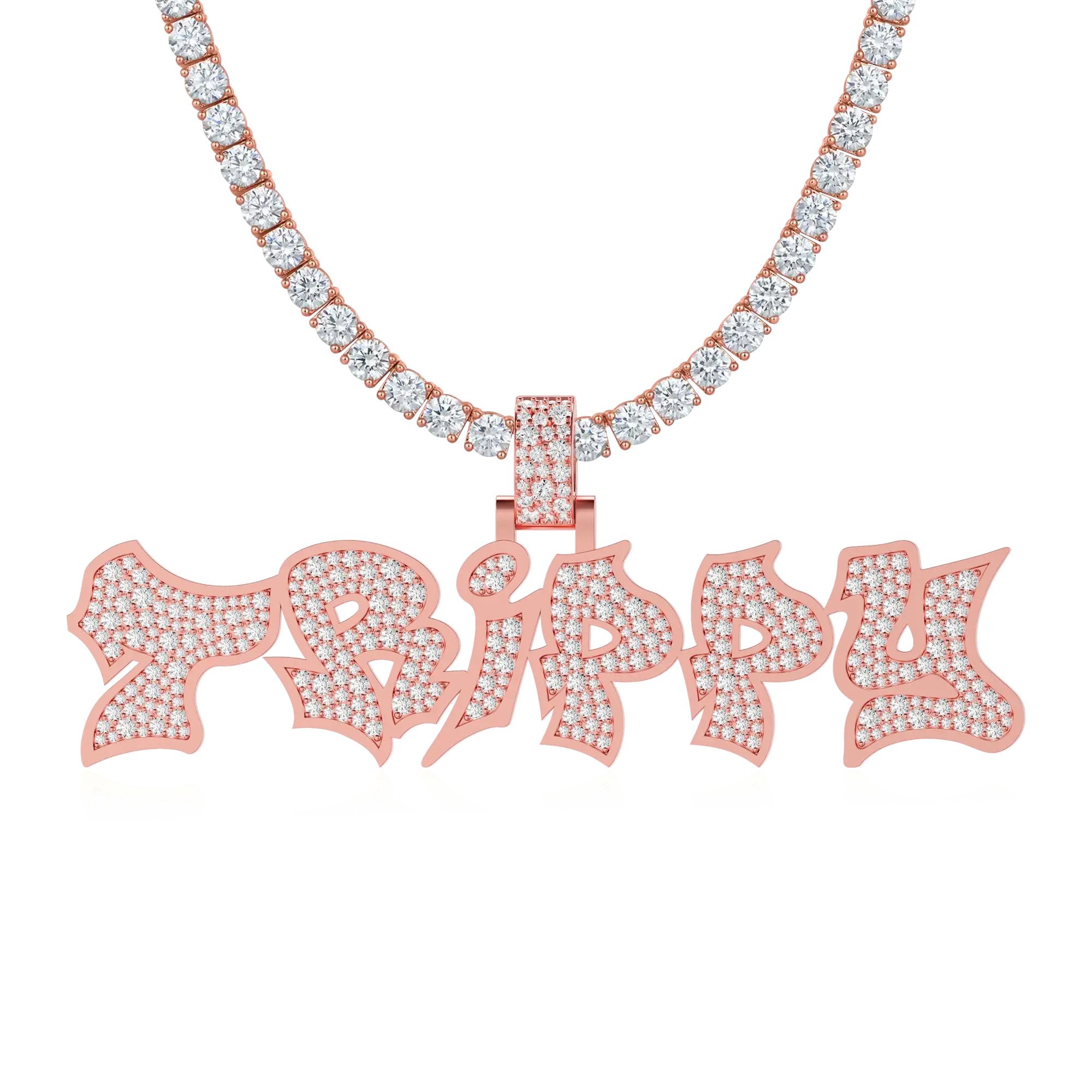 Custom Graffiti Font Letter Pendant - 20mm - Image 6
