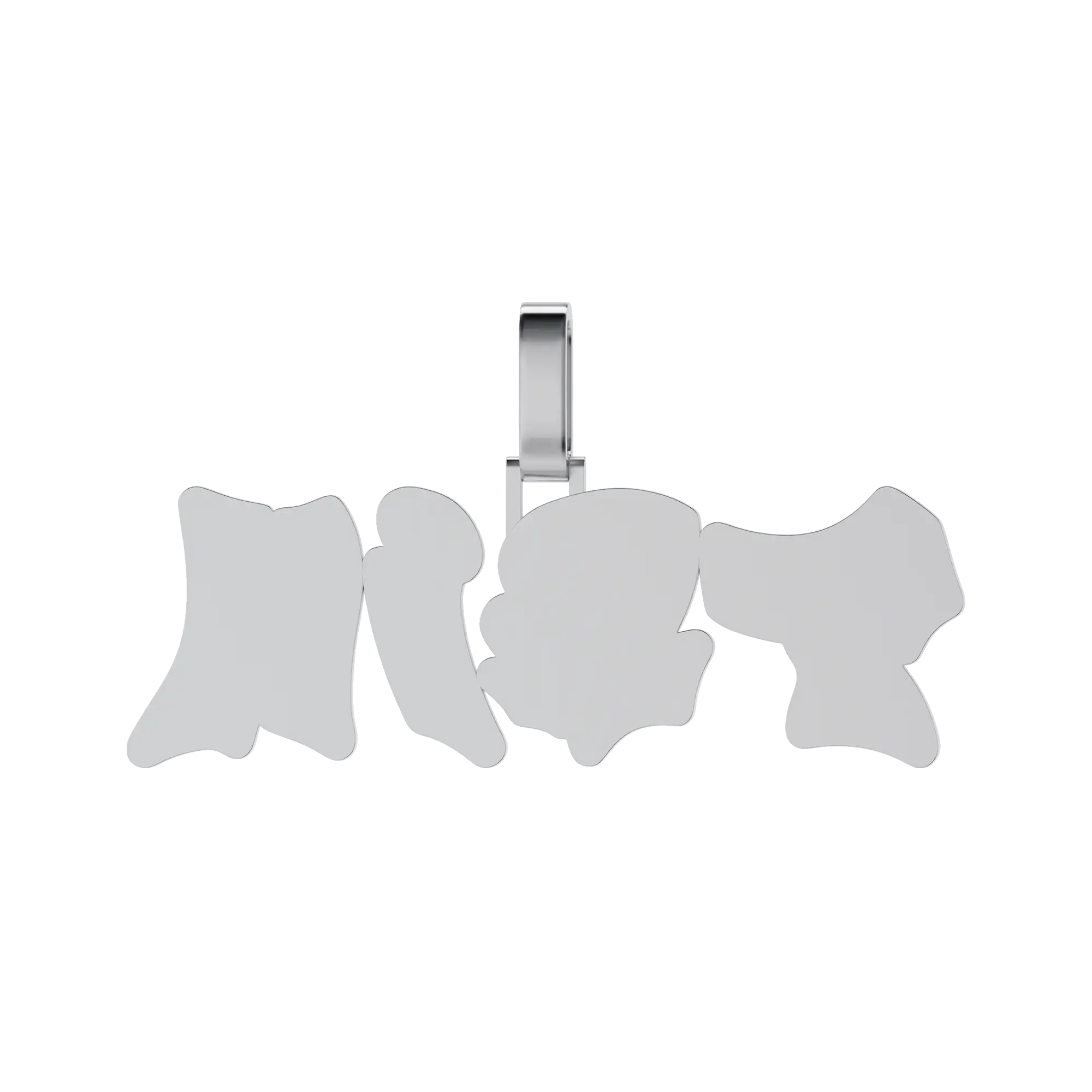 Custom Double Layer Graffiti Font Letter Pendant - 30mm - Image 16