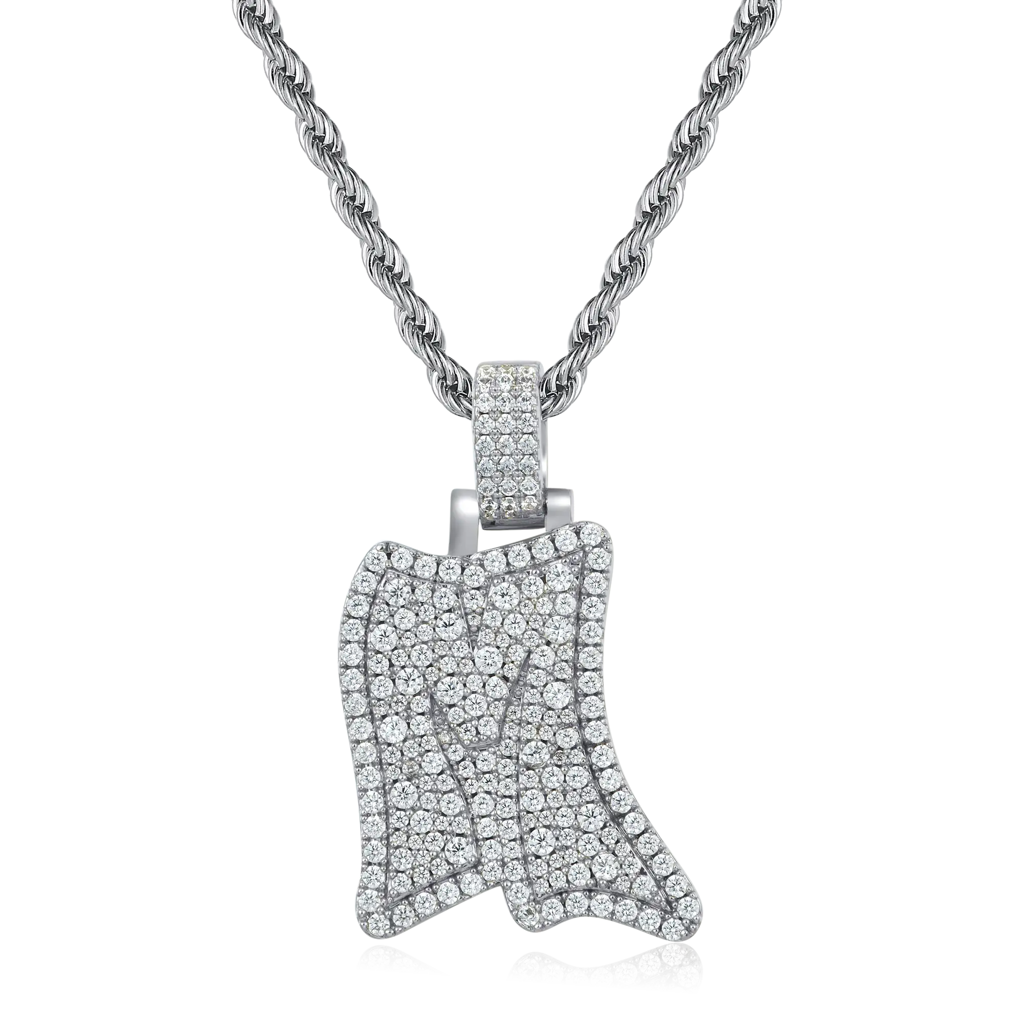 Custom Double Layer Graffiti Font Letter Pendant - 30mm - Image 6