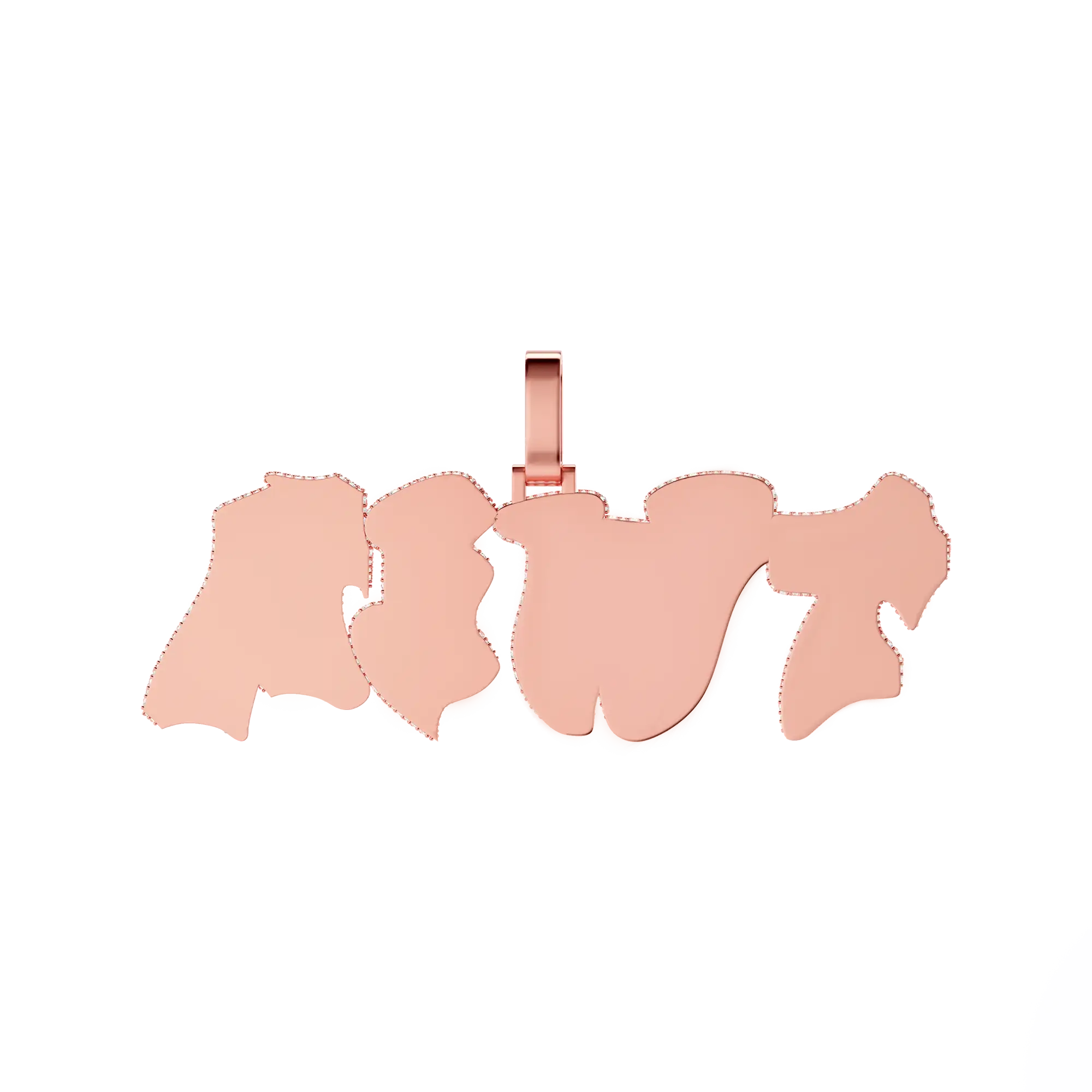 Custom 3D Bold Graffiti Font Letter Pendant - 38mm - Image 10