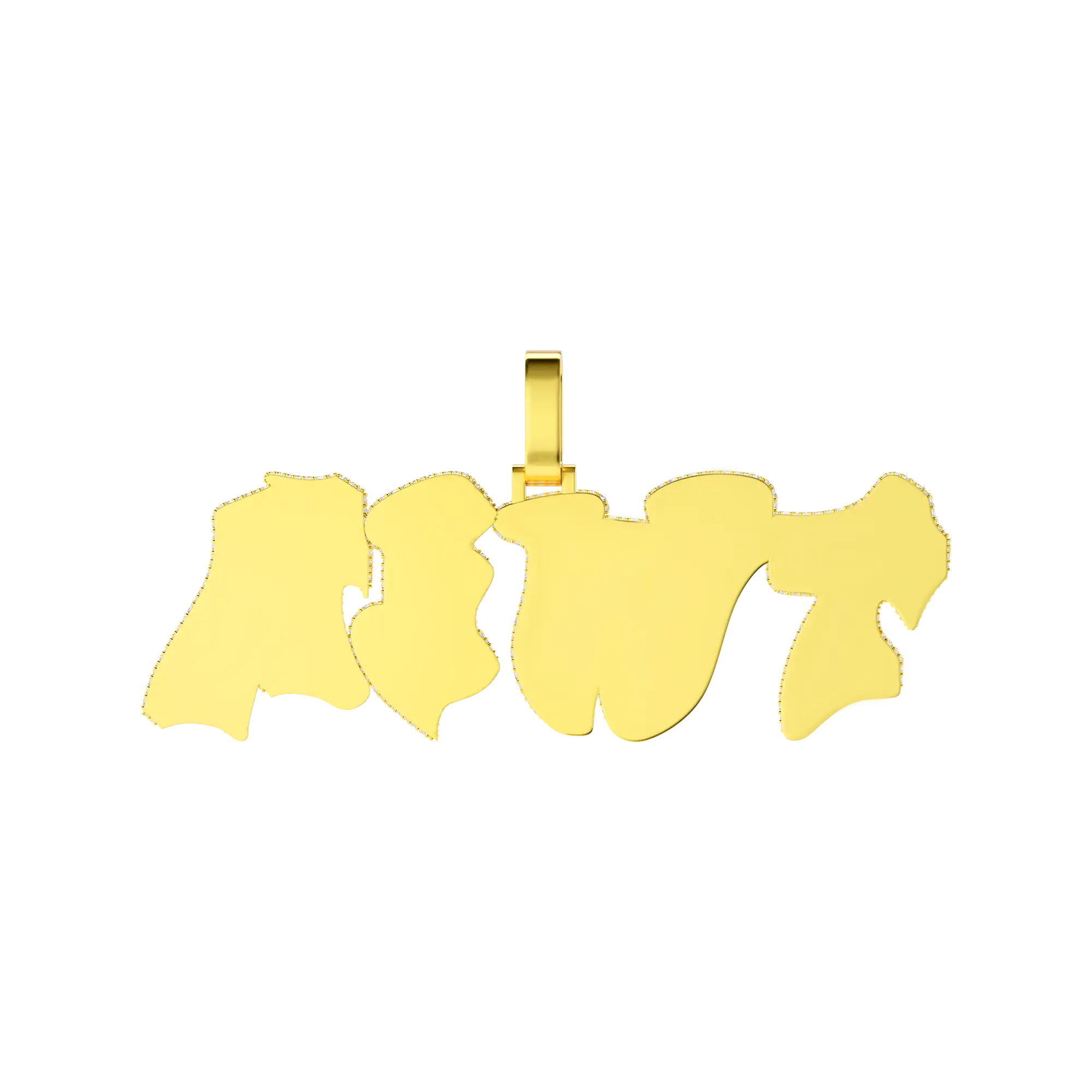 Custom 3D Bold Graffiti Font Letter Pendant - 38mm - Image 5
