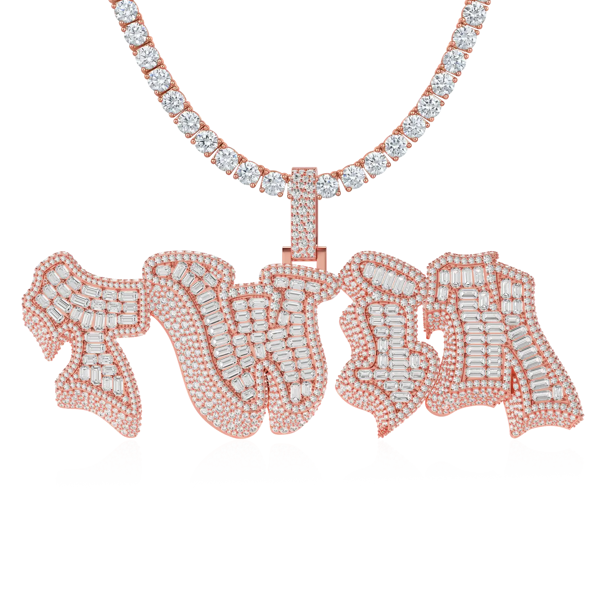 Custom 3D Bold Graffiti Font Letter Pendant - 38mm - Image 7