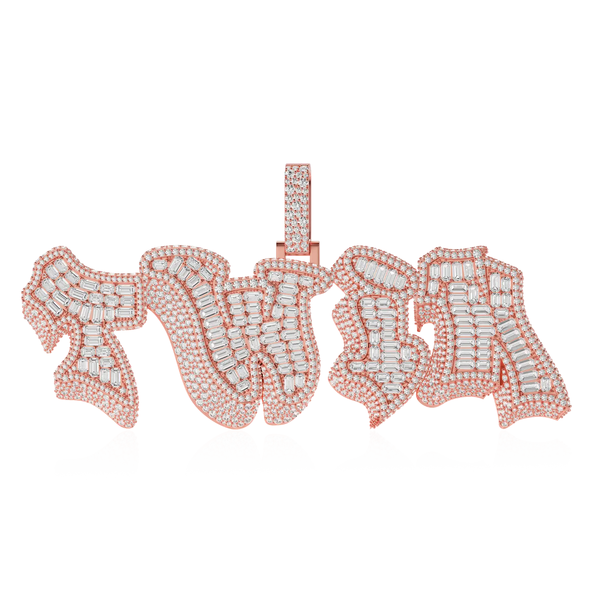 Custom 3D Bold Graffiti Font Letter Pendant - 38mm - Image 8