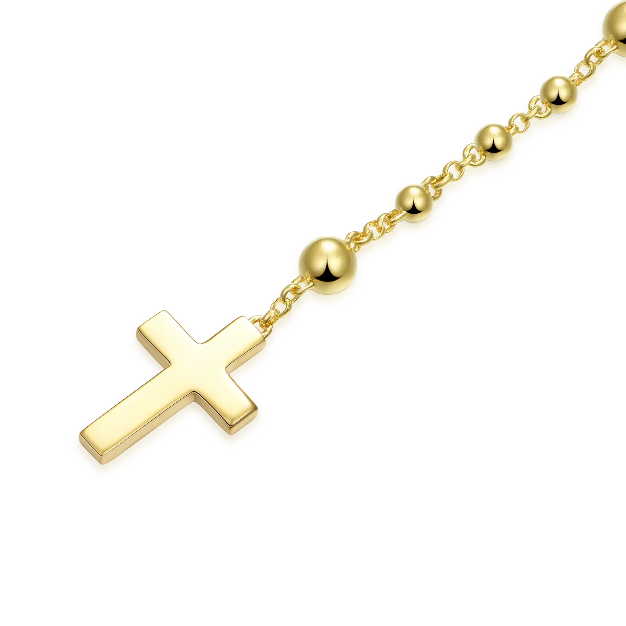 Custom Adjustable 14k Gold Virgin Mary Rosary Necklace - Image 4