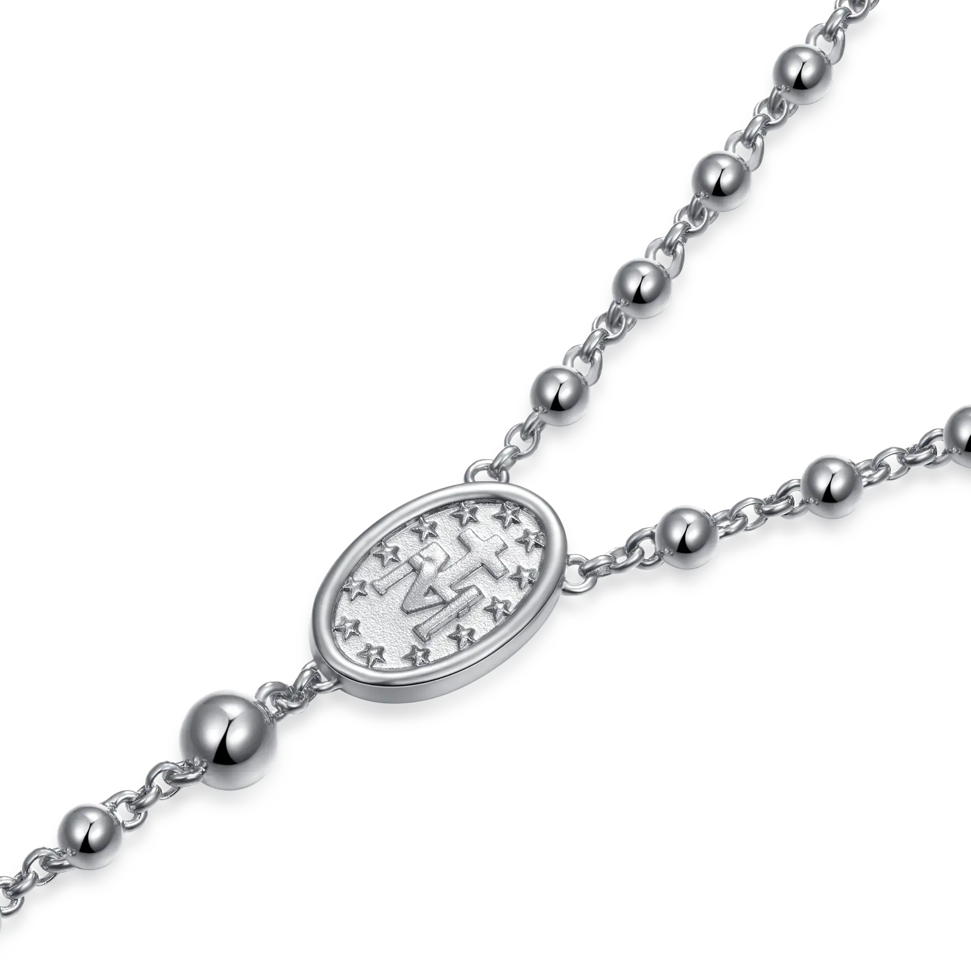 Custom Adjustable 14k Gold Virgin Mary Rosary Necklace - Image 7