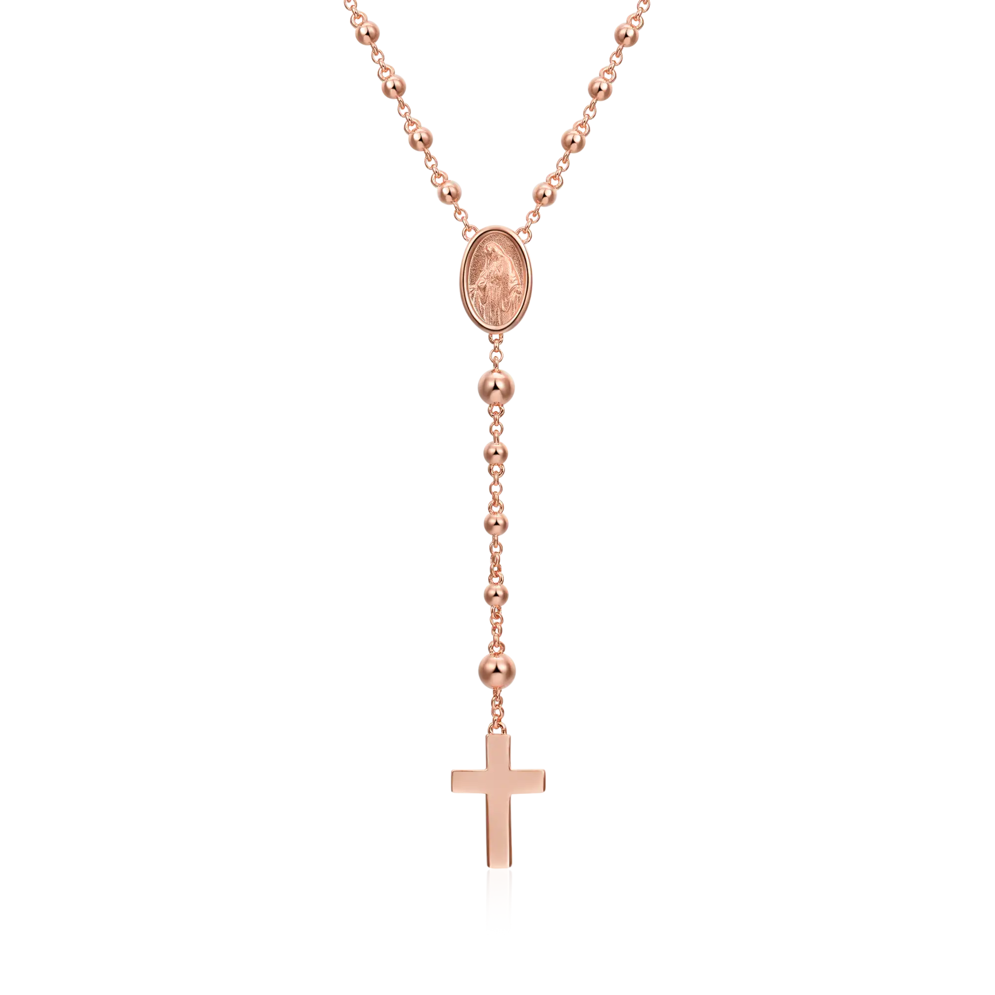 Custom Adjustable 14k Gold Virgin Mary Rosary Necklace - Image 9