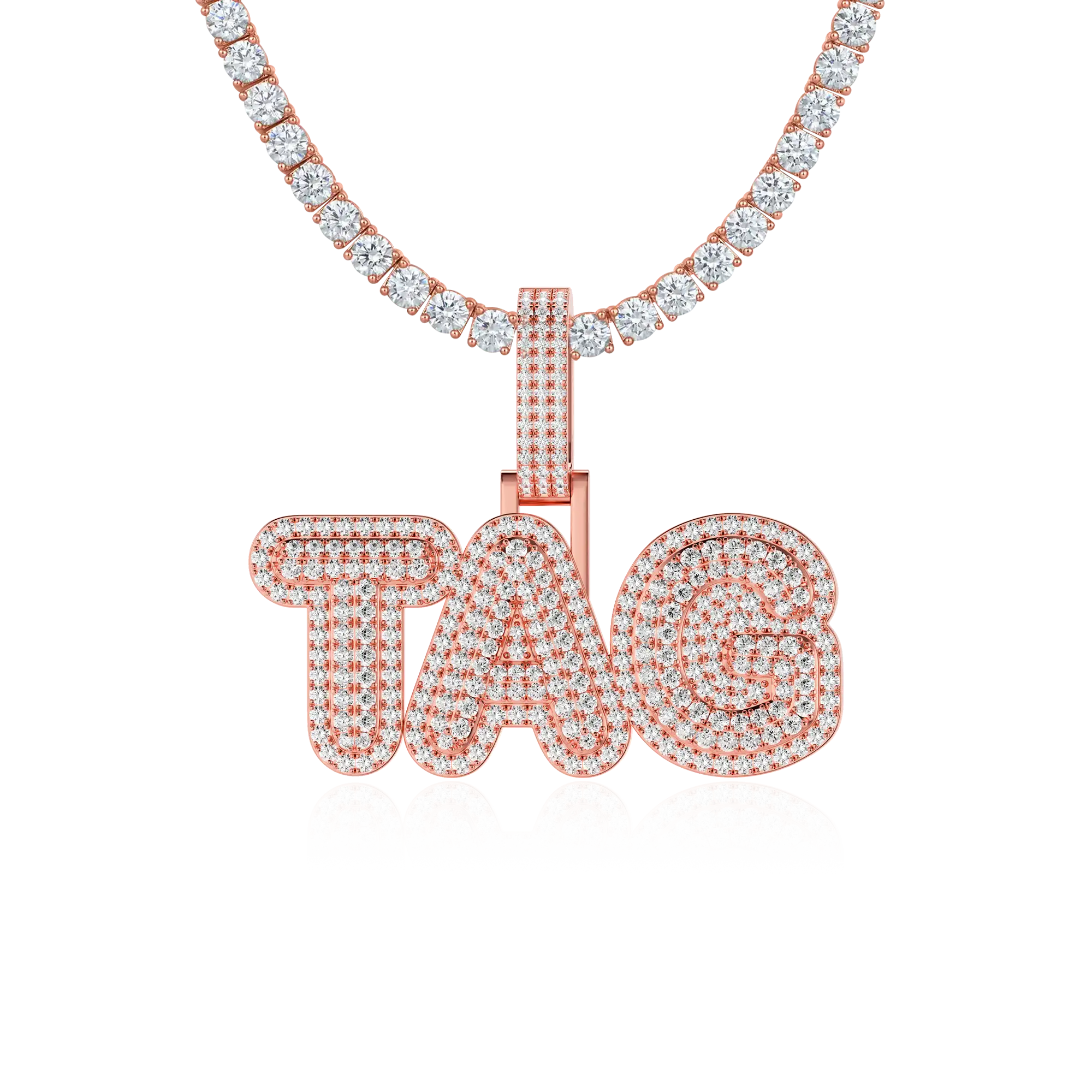 Custom Bubble Font Pendant - Image 6