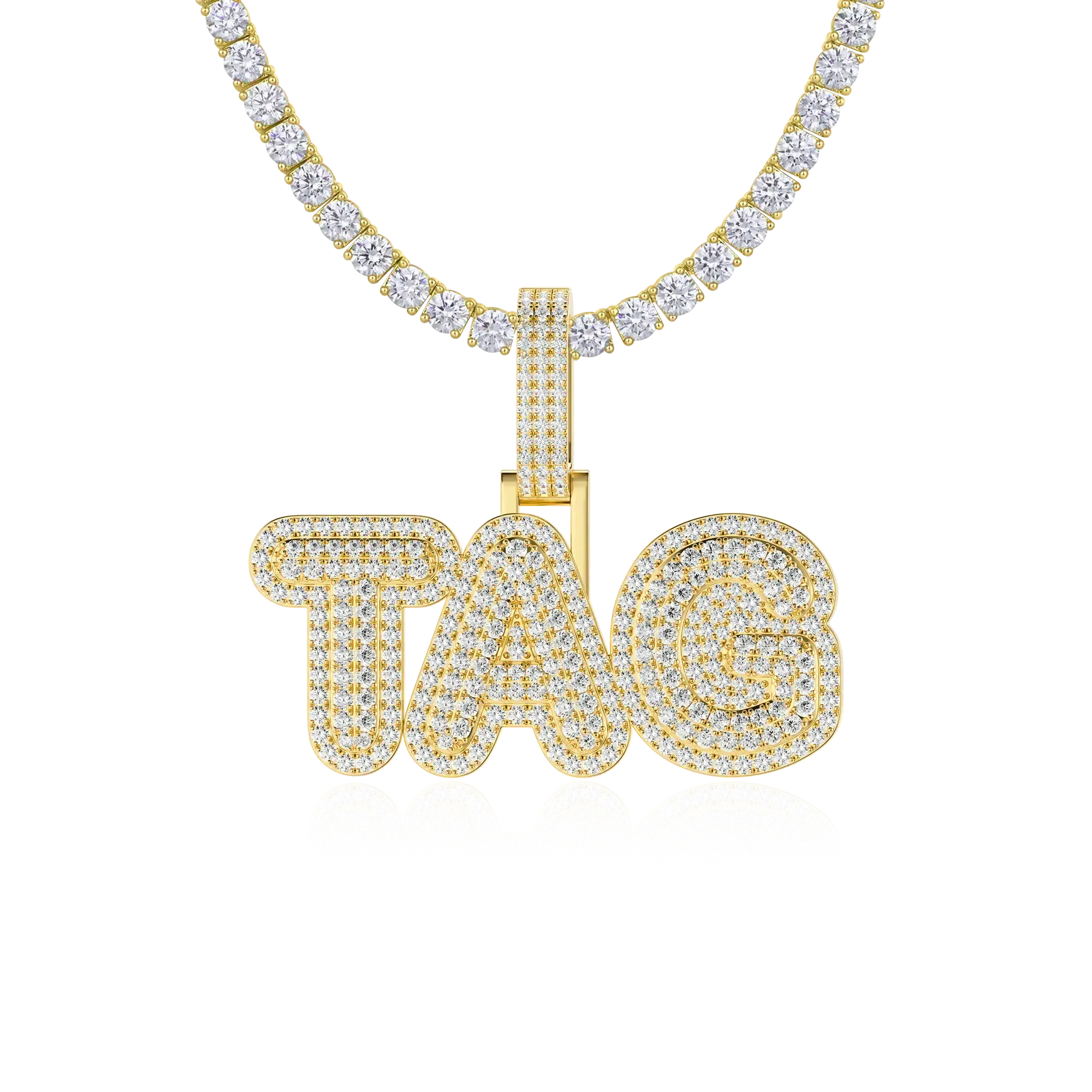 Custom Bubble Font Pendant - Image 7