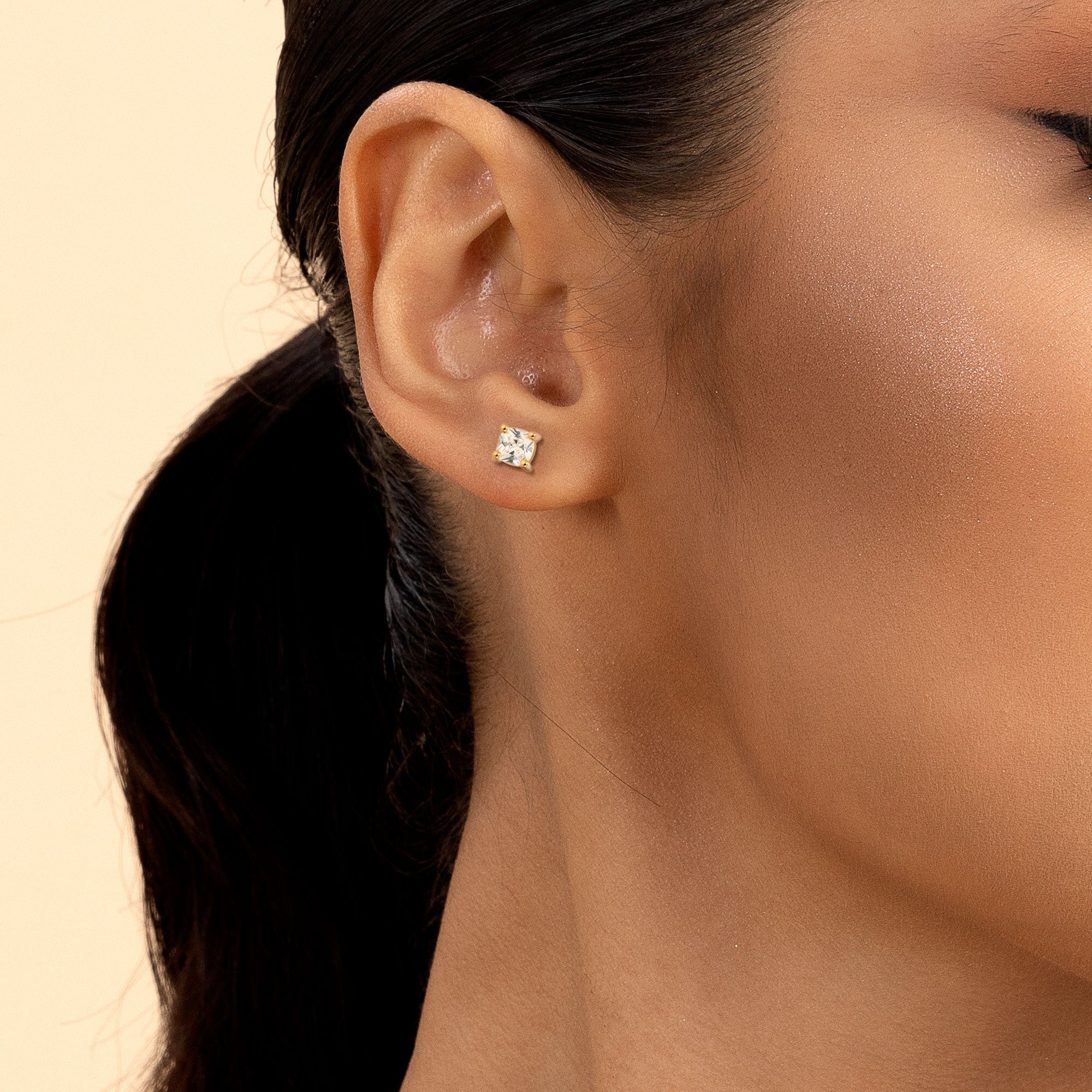 Custom Classic Moissanite Stud Earring - Image 201