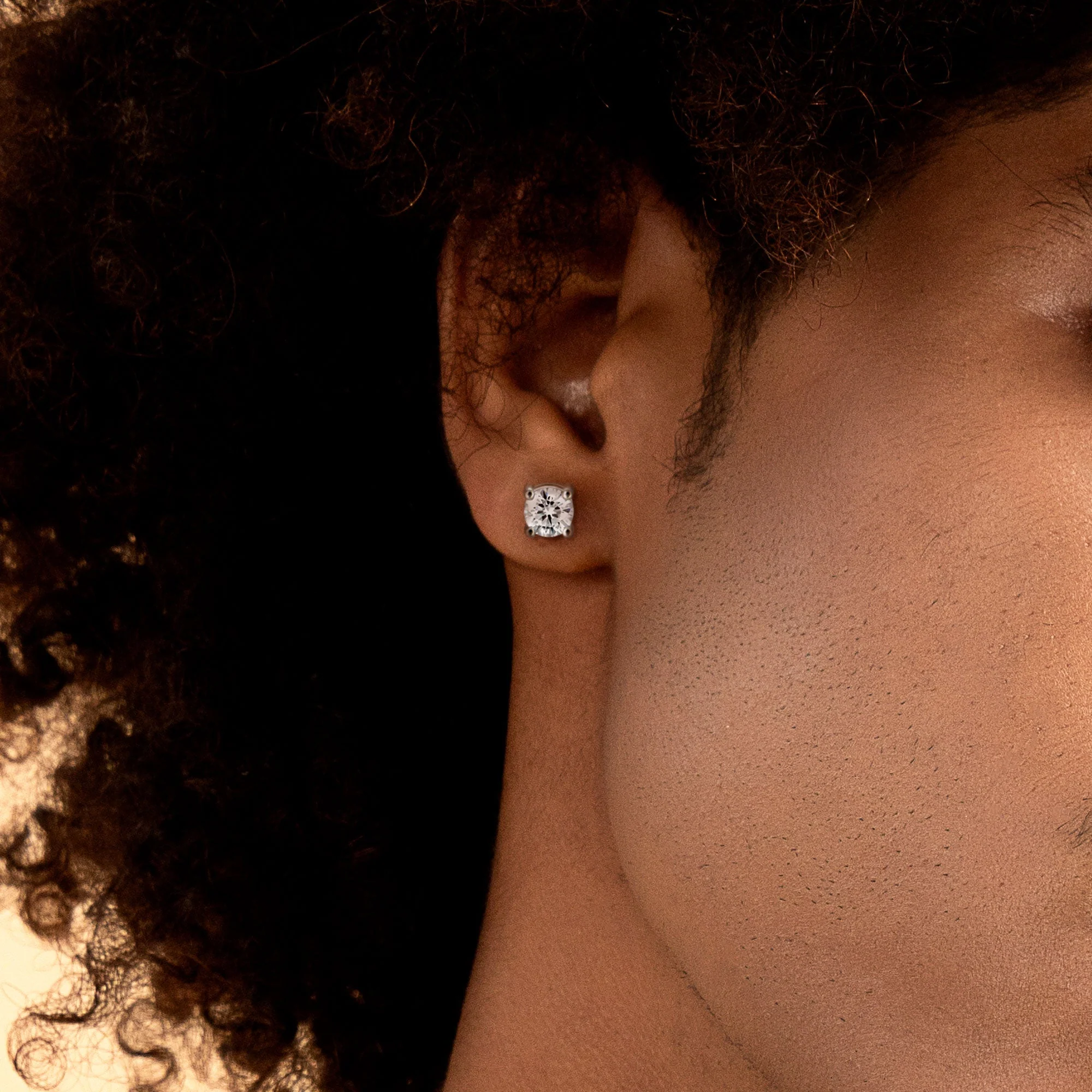 Custom Classic Moissanite Stud Earring - Image 240