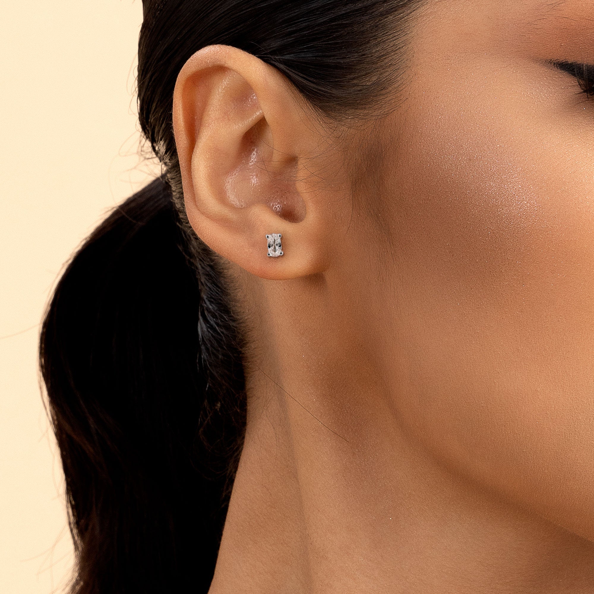 Custom Classic Moissanite Stud Earring - Image 39
