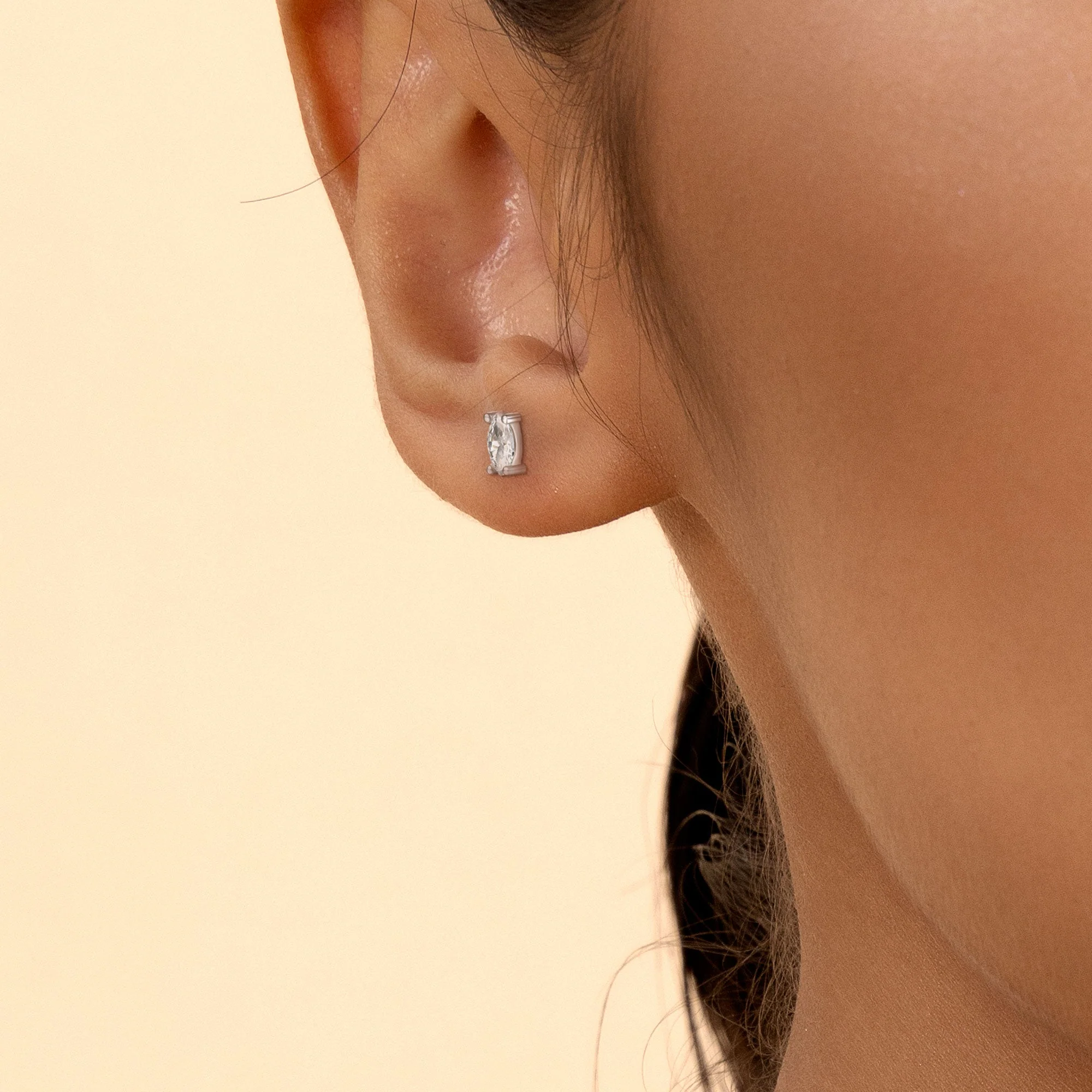 Custom Classic Moissanite Stud Earring - Image 75