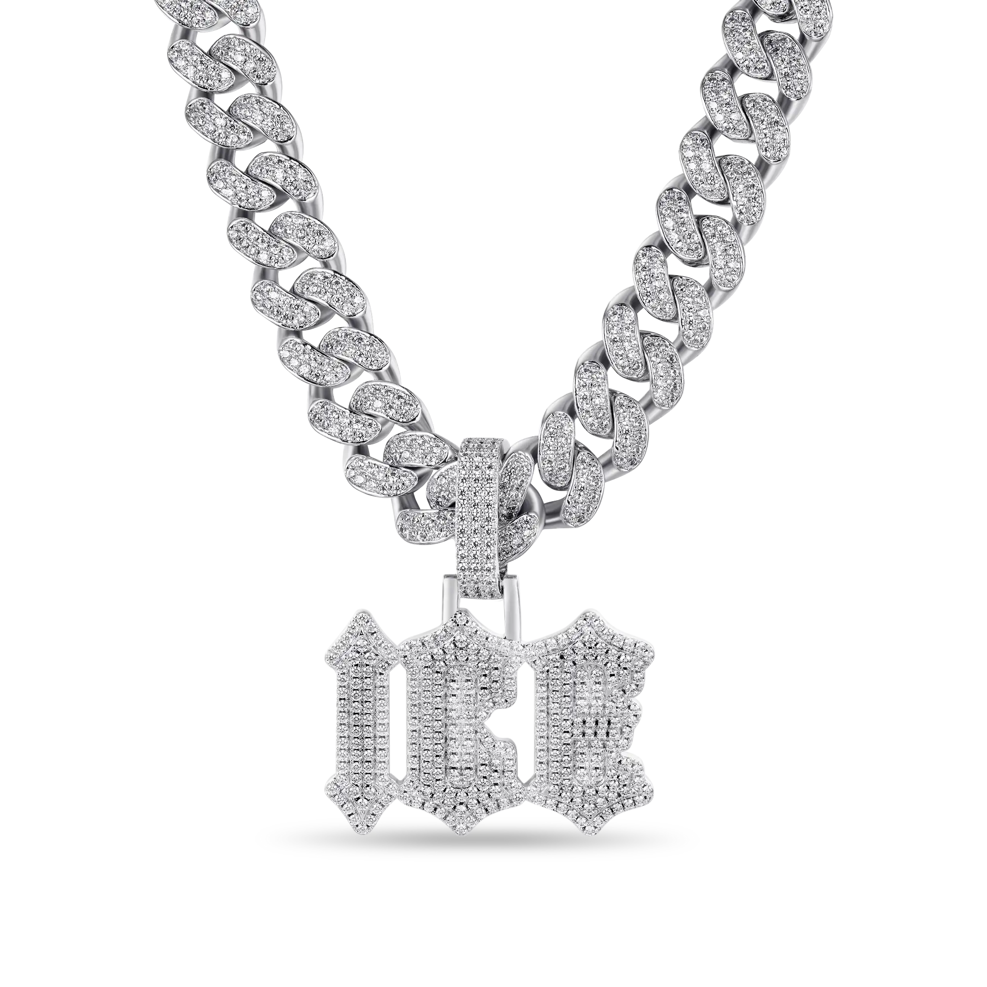 Custom Double Layers Gothic Font Pendant - Image 6
